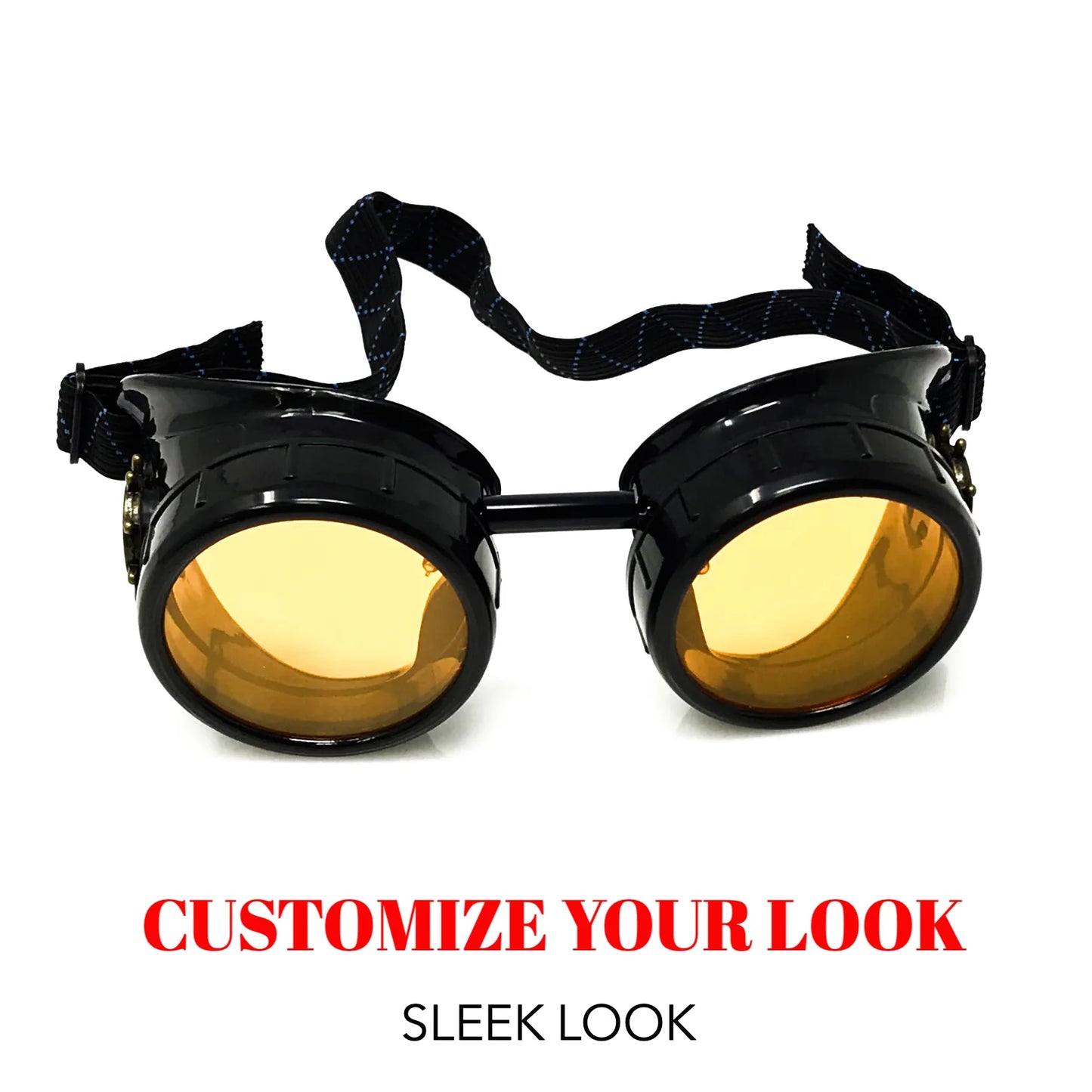 Steampunk Mad Scientist Goggles UV Glow Neon Rave Lenses - iEDM