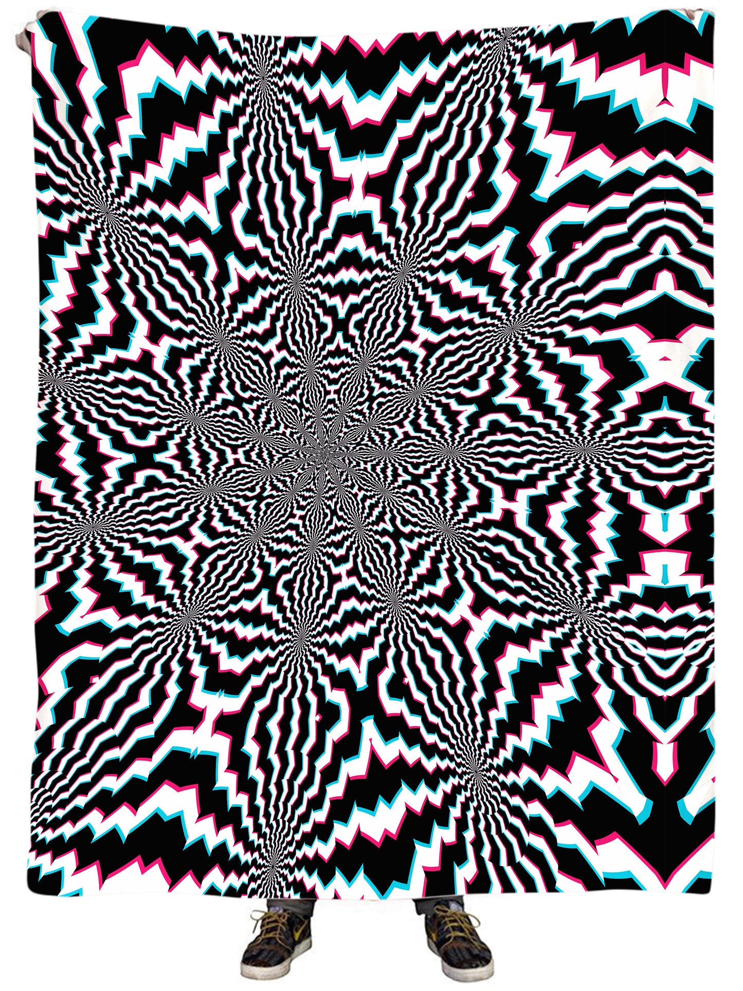 Fractal Ripples Plush Blanket, Art Design Works, | iEDM