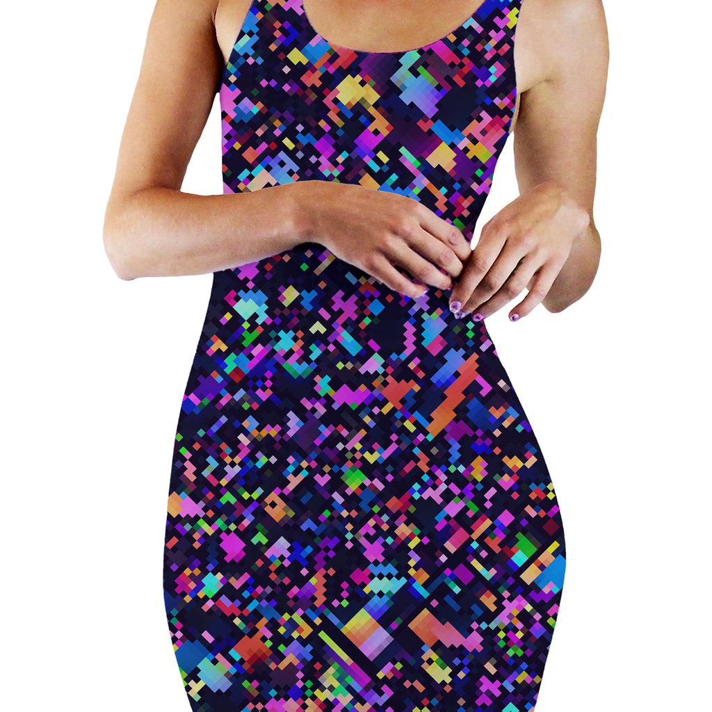 8-Bit Confetti Bodycon Mini Dress, Art Design Works, | iEDM
