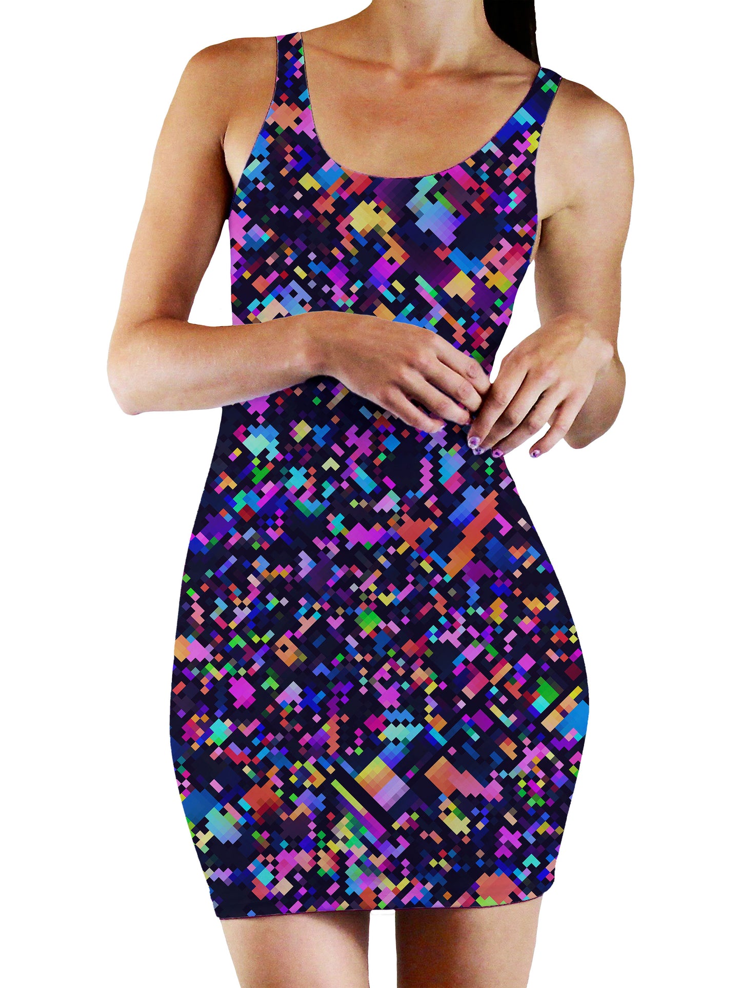 8-Bit Confetti Bodycon Mini Dress, Art Design Works, | iEDM
