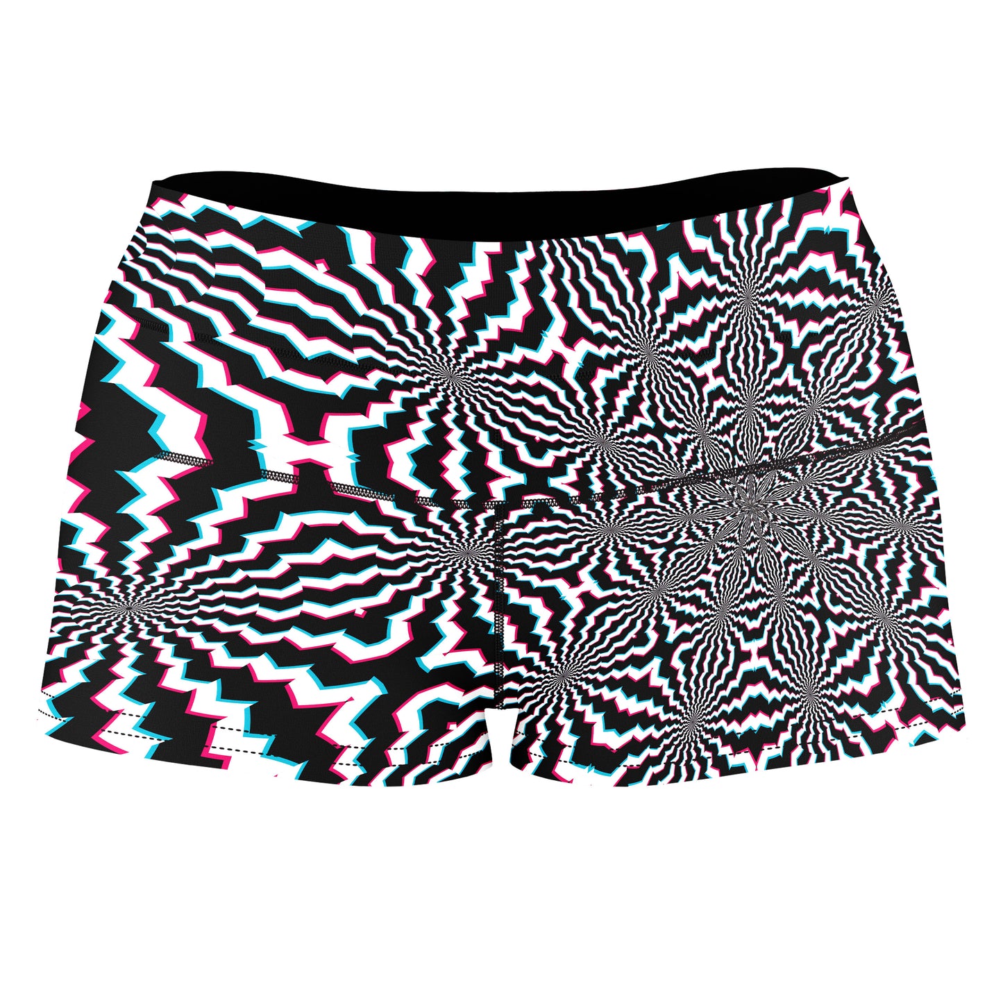 Fractal Ripples Rave Bra and High Waist Booty Shorts Combo, Art Design Works, | iEDM