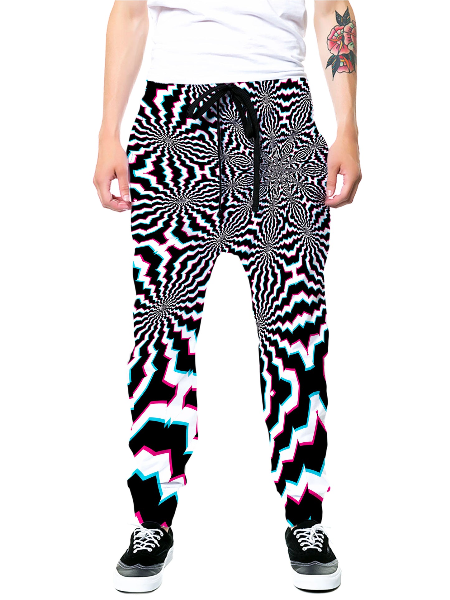 Fractal Ripples Zip-Up Hoodie and Joggers Combo, Art Design Works, | iEDM