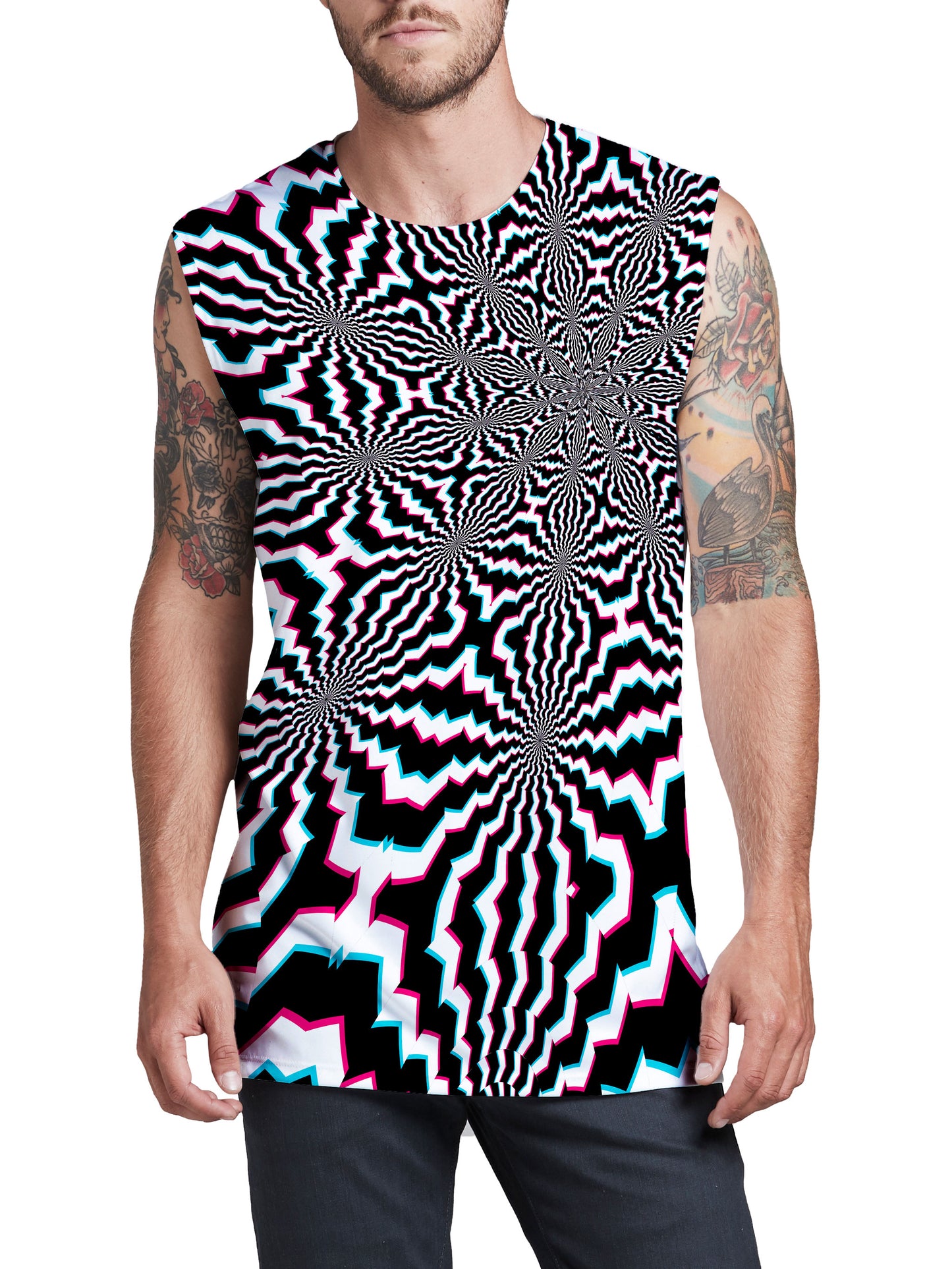 Fractal Ripples Men's Muscle Tank, Art Design Works, | iEDM