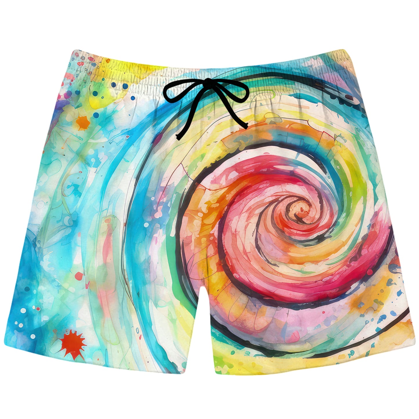 Water Color Swirl Swim Trunks, Art Design Works, | iEDM