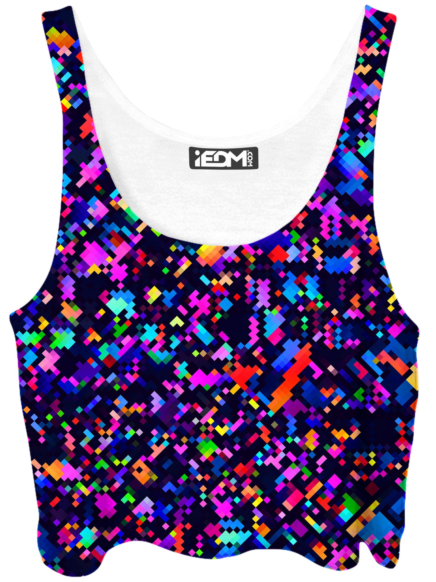 8-Bit Confetti Crop Top and Booty Shorts Combo, Art Design Works, | iEDM