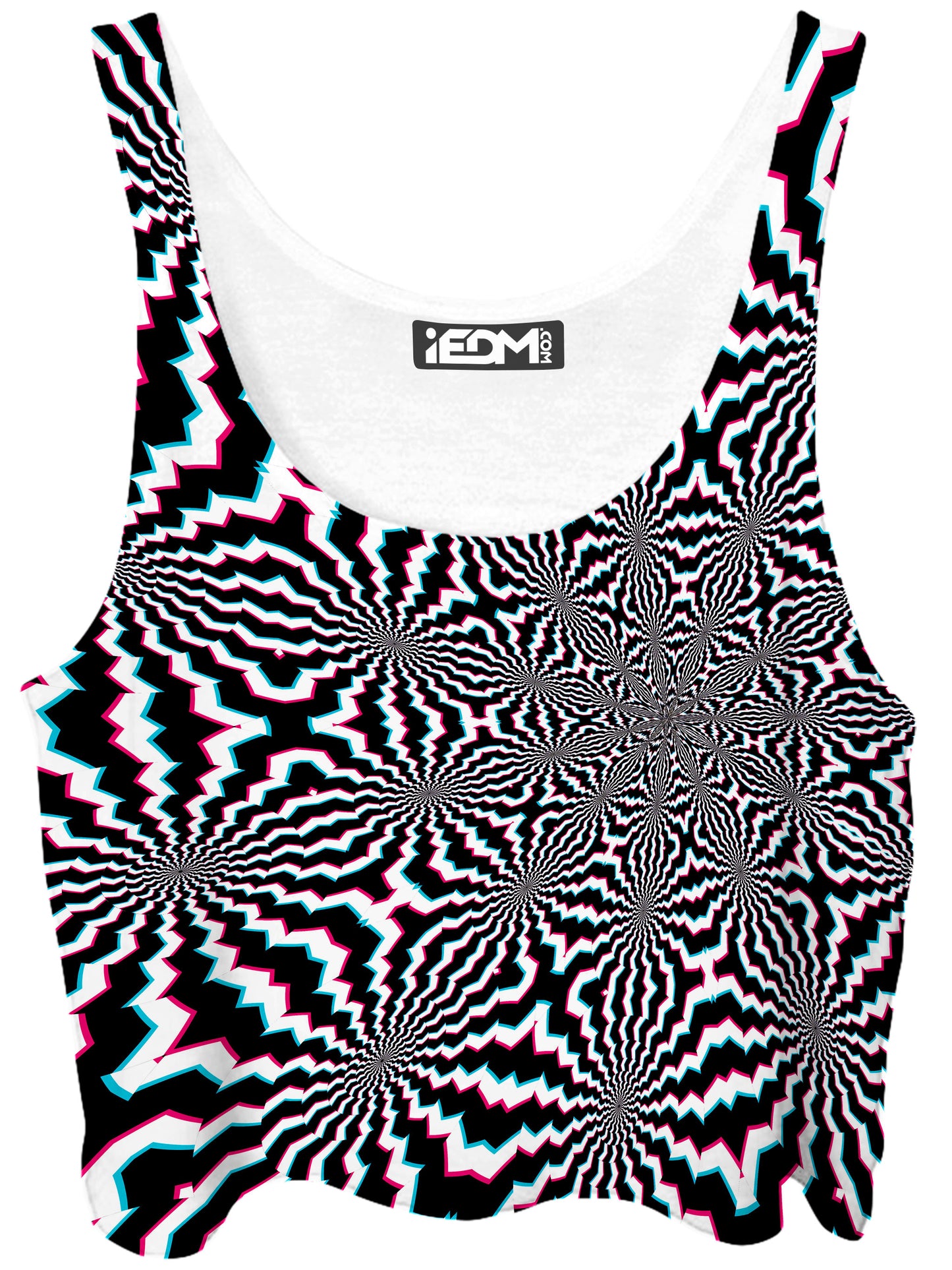 Fractal Ripples Crop Top, Art Design Works, | iEDM
