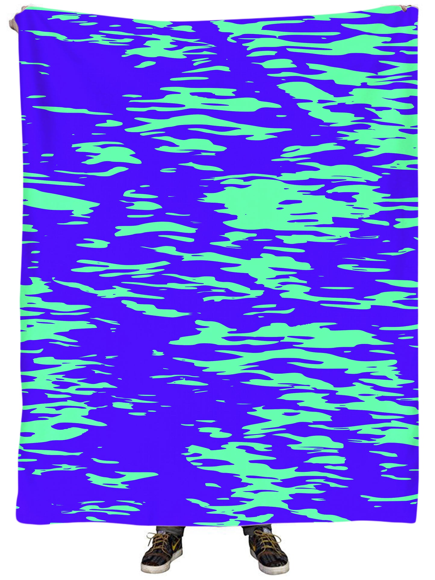 Purple Mint Rave Zebra Stripe Plush Blanket, Big Tex Funkadelic, | iEDM