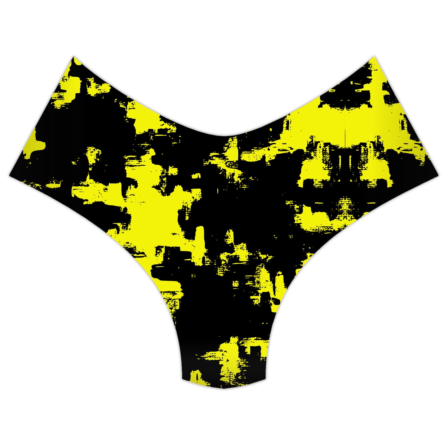 Black and Yellow Abstract Booty Shorts, Big Tex Funkadelic, | iEDM