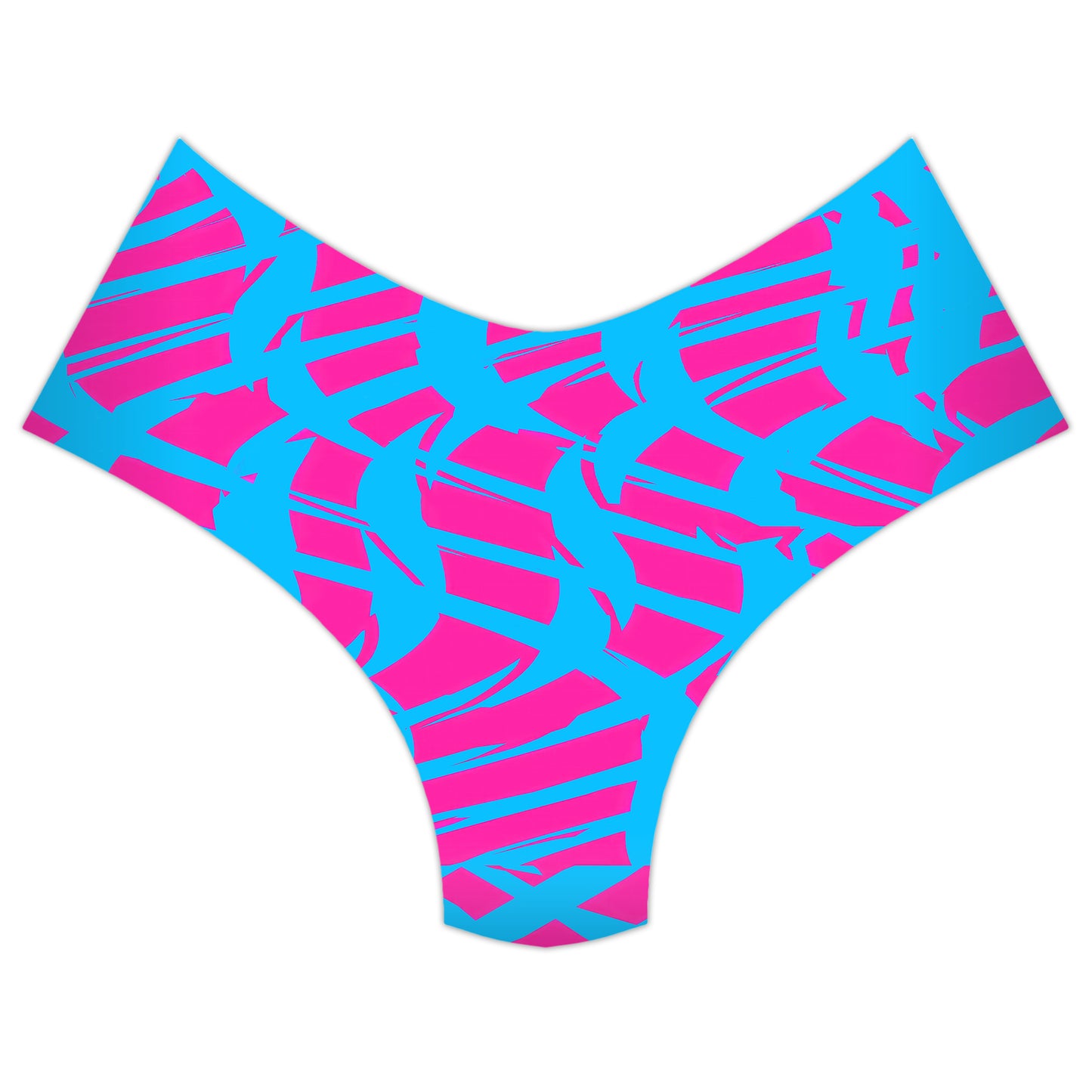 Pink and Blue Squiggly Rave Checkered Booty Shorts, Big Tex Funkadelic, | iEDM