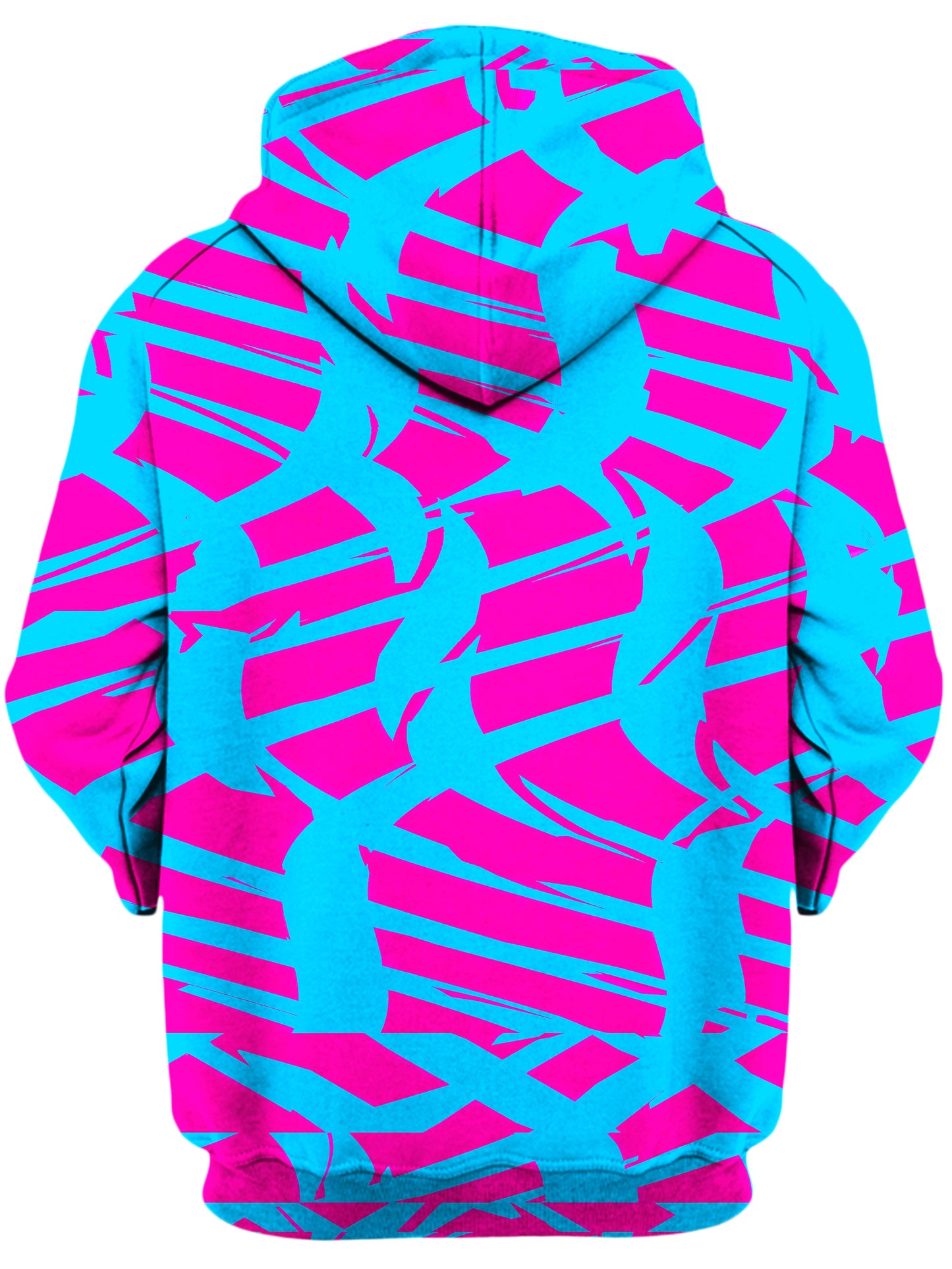 Pink and Blue Squiggly Rave Checkered Unisex Zip-Up Hoodie, Big Tex Funkadelic, | iEDM