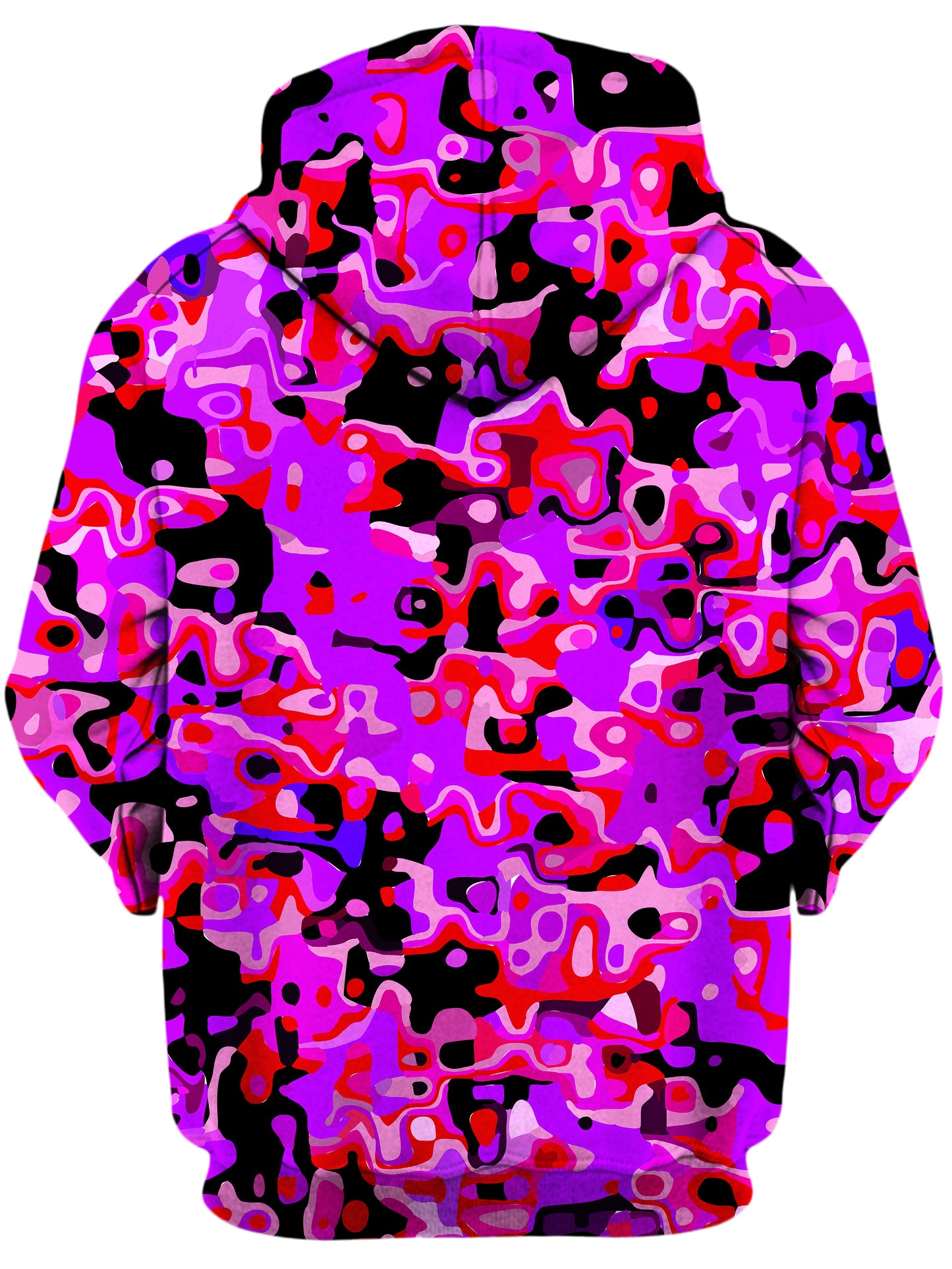 Purple Red and Black Rave Camo Melt Unisex Zip-Up Hoodie, Big Tex Funkadelic, | iEDM