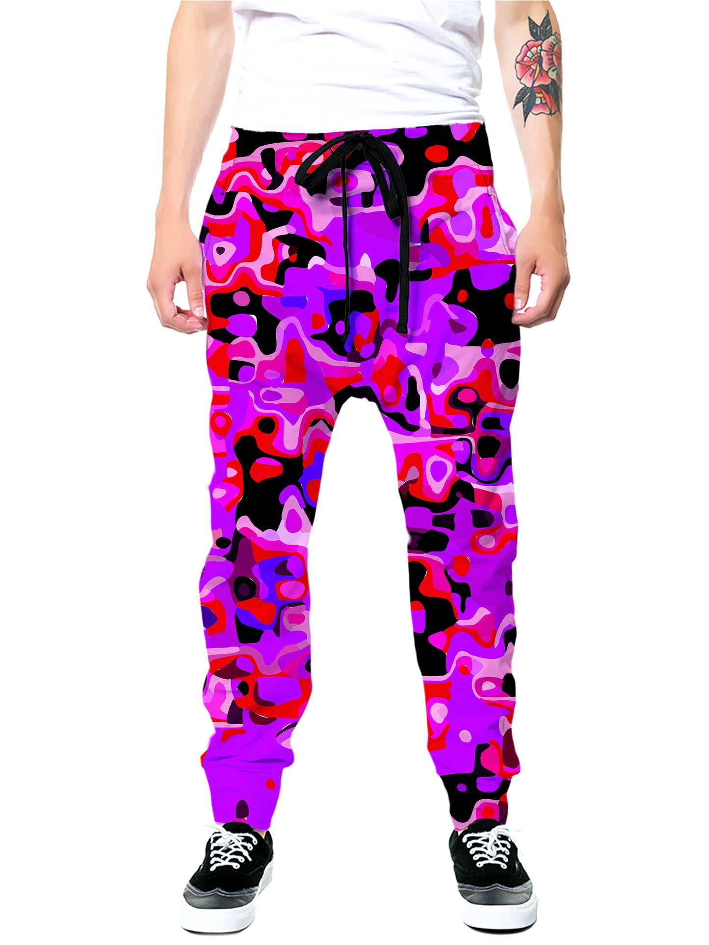 Purple Red and Black Rave Camo Melt Hoodie and Joggers Combo, Big Tex Funkadelic, | iEDM