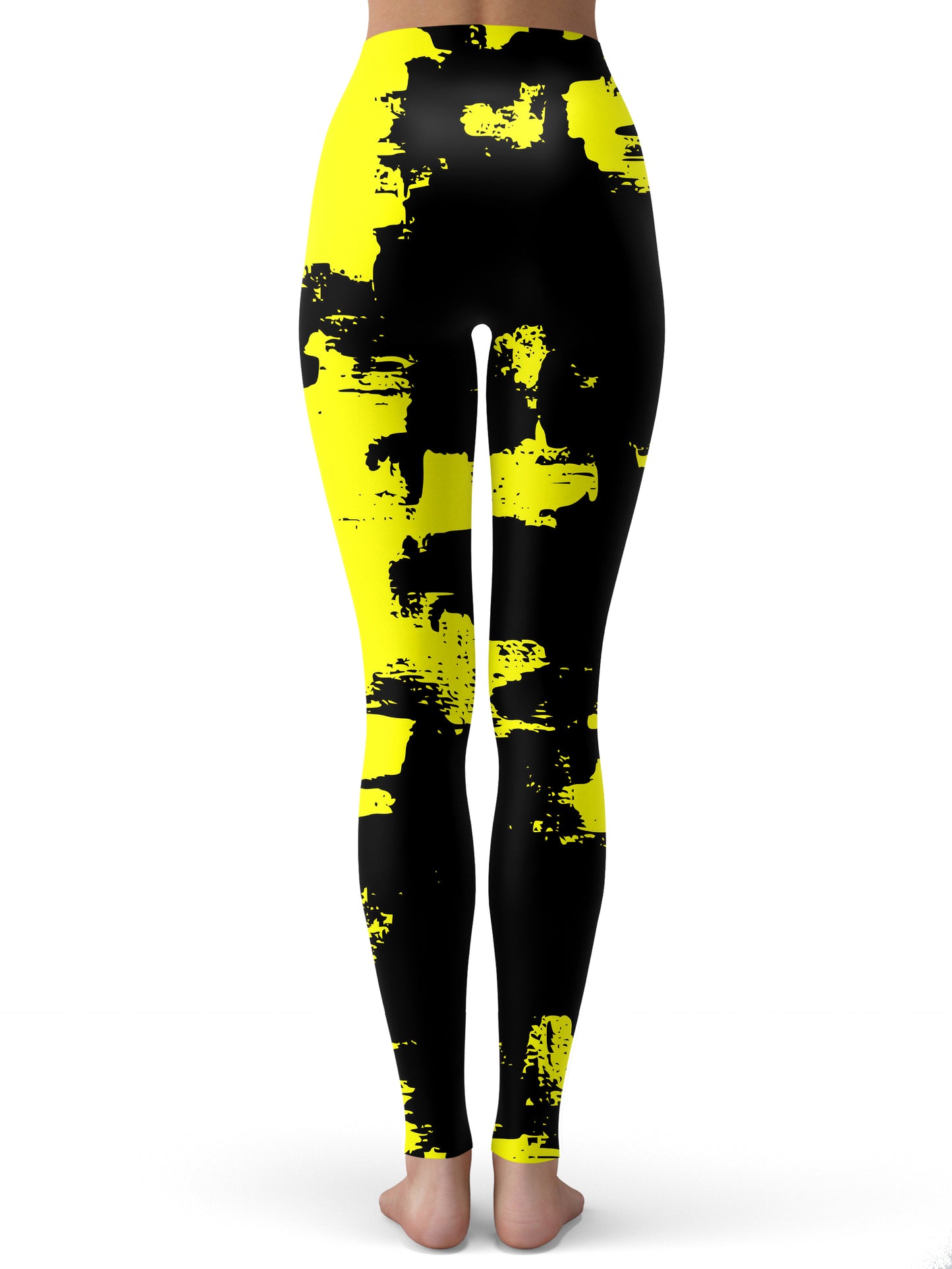 Black and Yellow Abstract Leggings, Big Tex Funkadelic, | iEDM