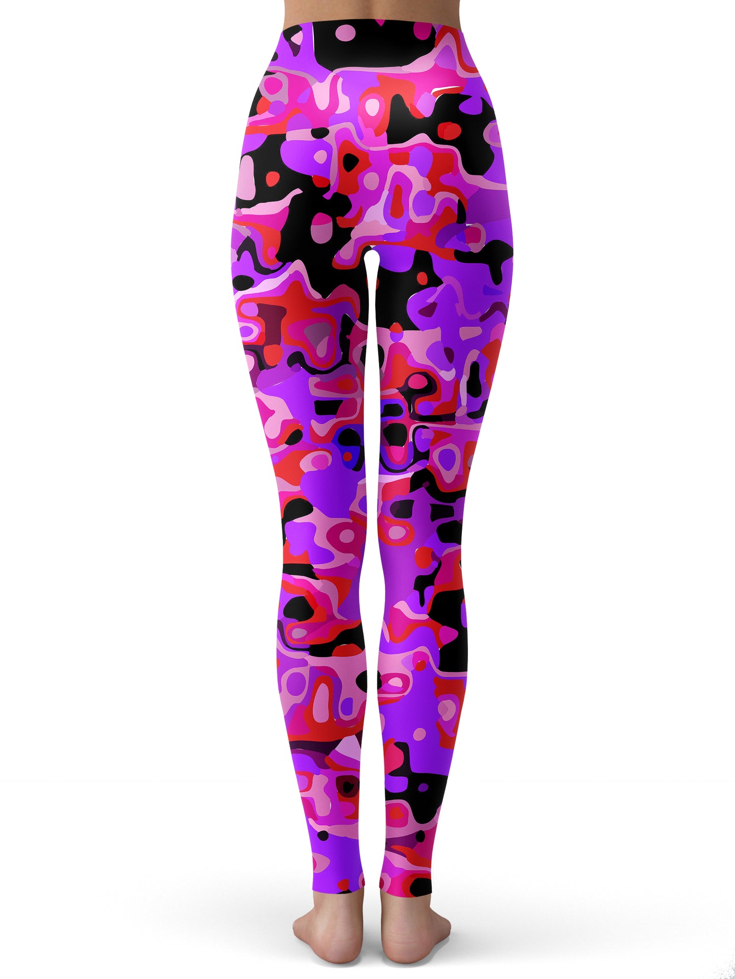 Purple Red and Black Rave Camo Melt Leggings, Big Tex Funkadelic, | iEDM
