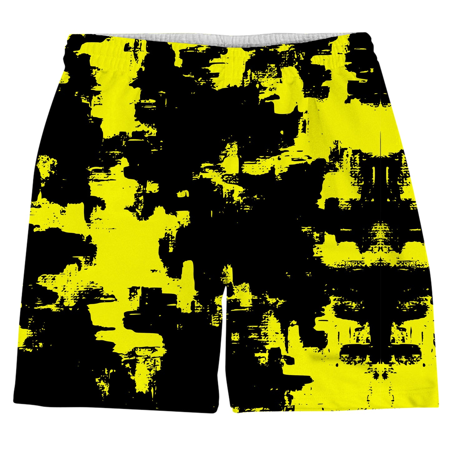 Black and Yellow Abstract Weekend Shorts, Big Tex Funkadelic, | iEDM