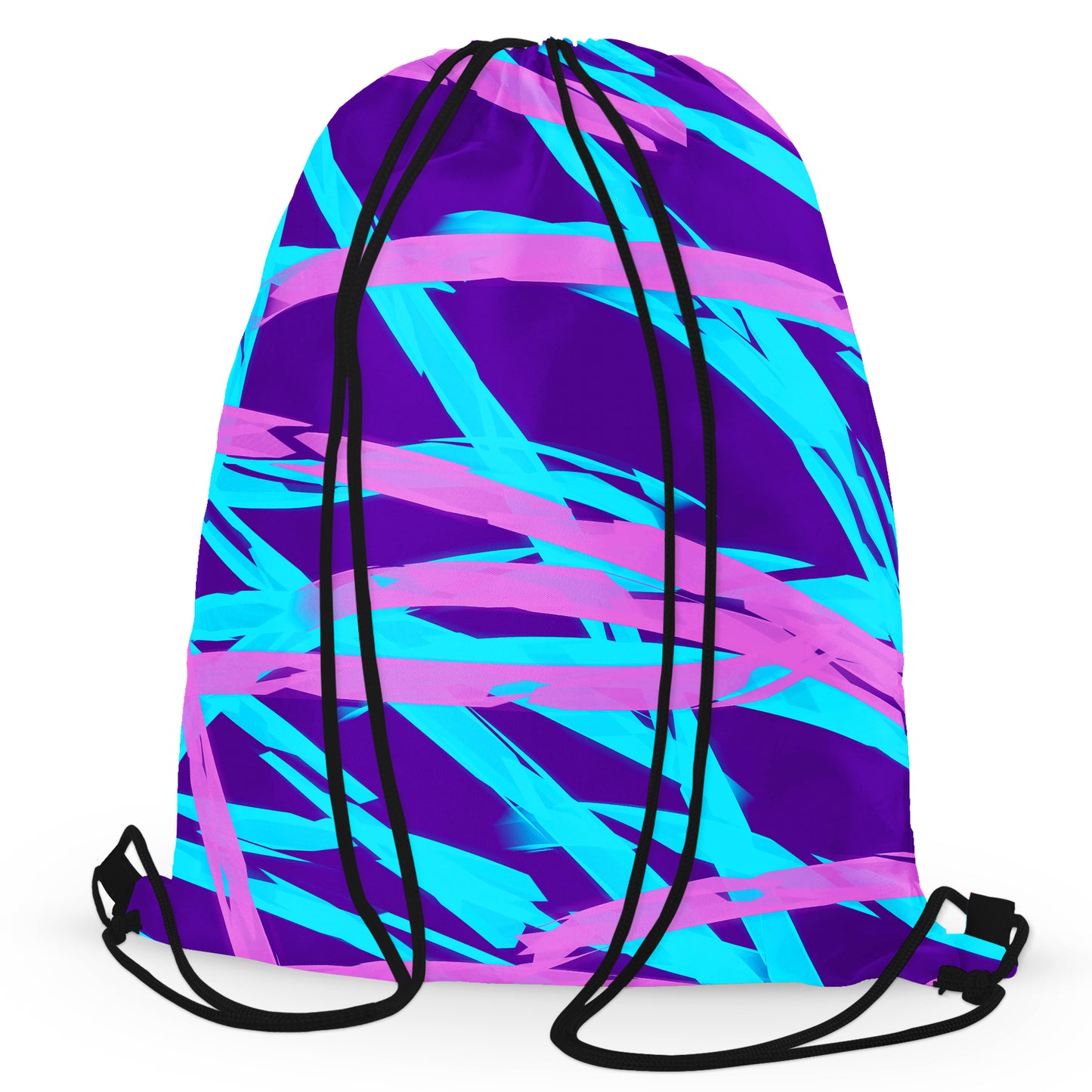 Purple and Blue Rave Abstract Drawstring Bag, Big Tex Funkadelic, | iEDM