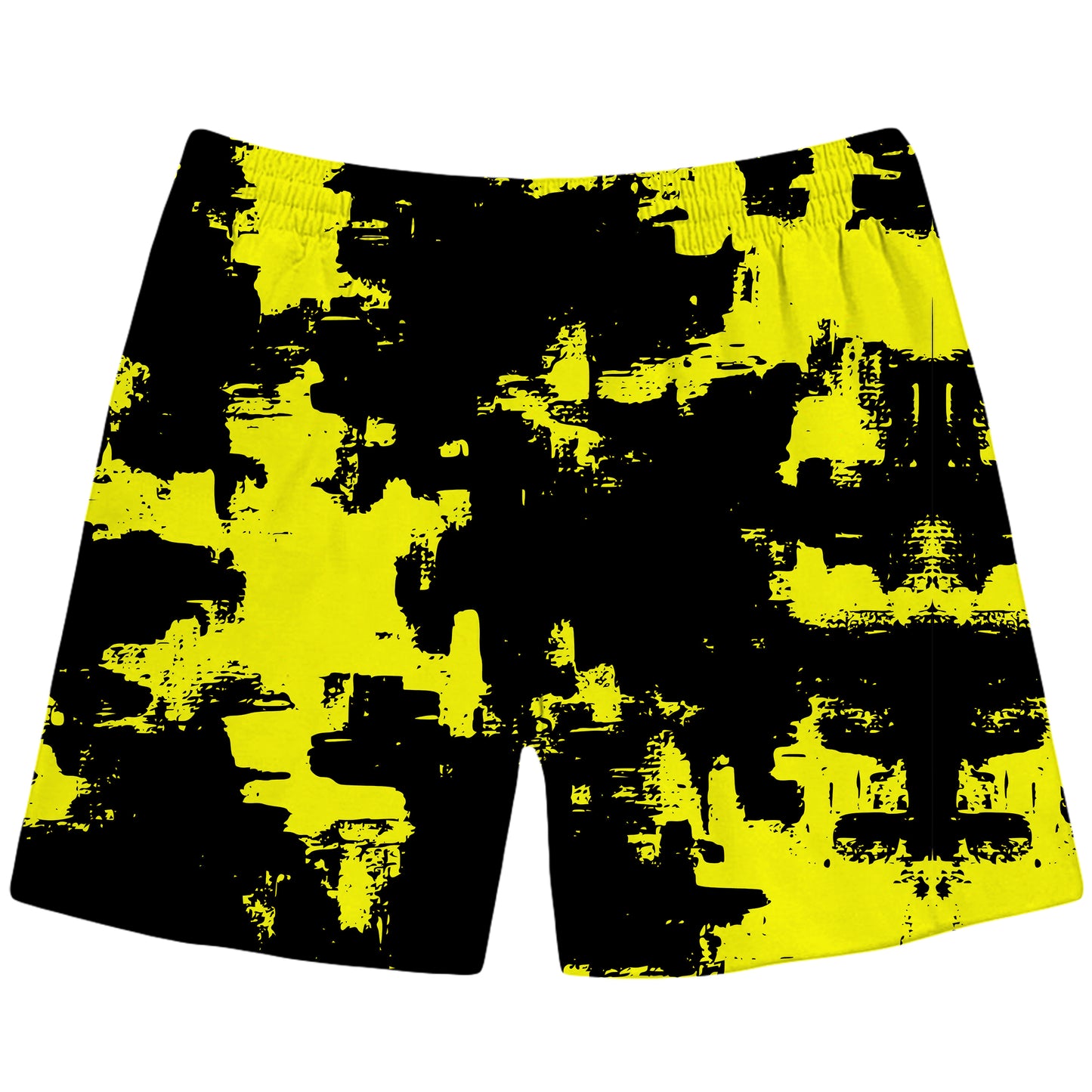 Black and Yellow Abstract Swim Trunks, Big Tex Funkadelic, | iEDM