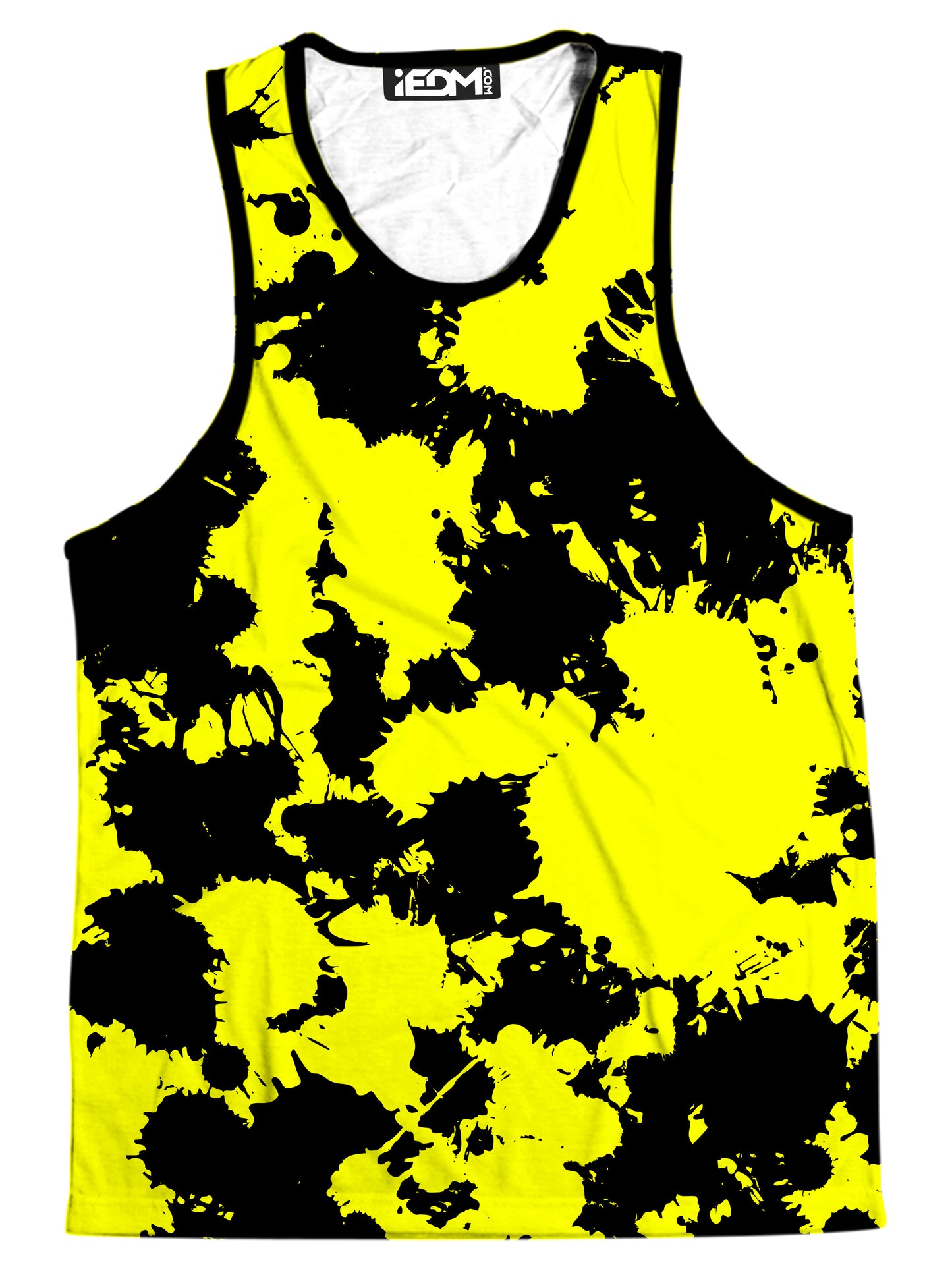 Yellow and Black Paint Splatter Men's Tank, Big Tex Funkadelic, | iEDM