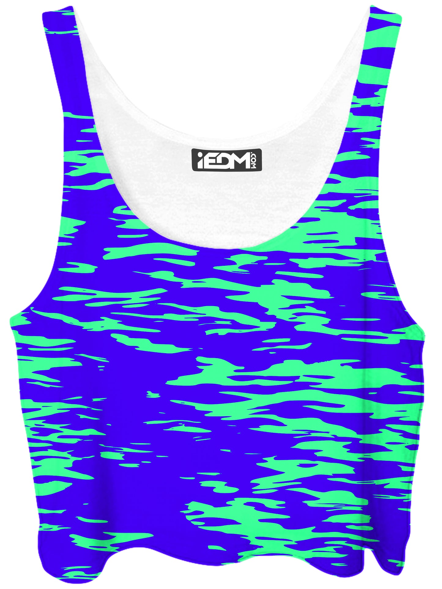 Purple Mint Rave Zebra Stripe Crop Top, Big Tex Funkadelic, | iEDM