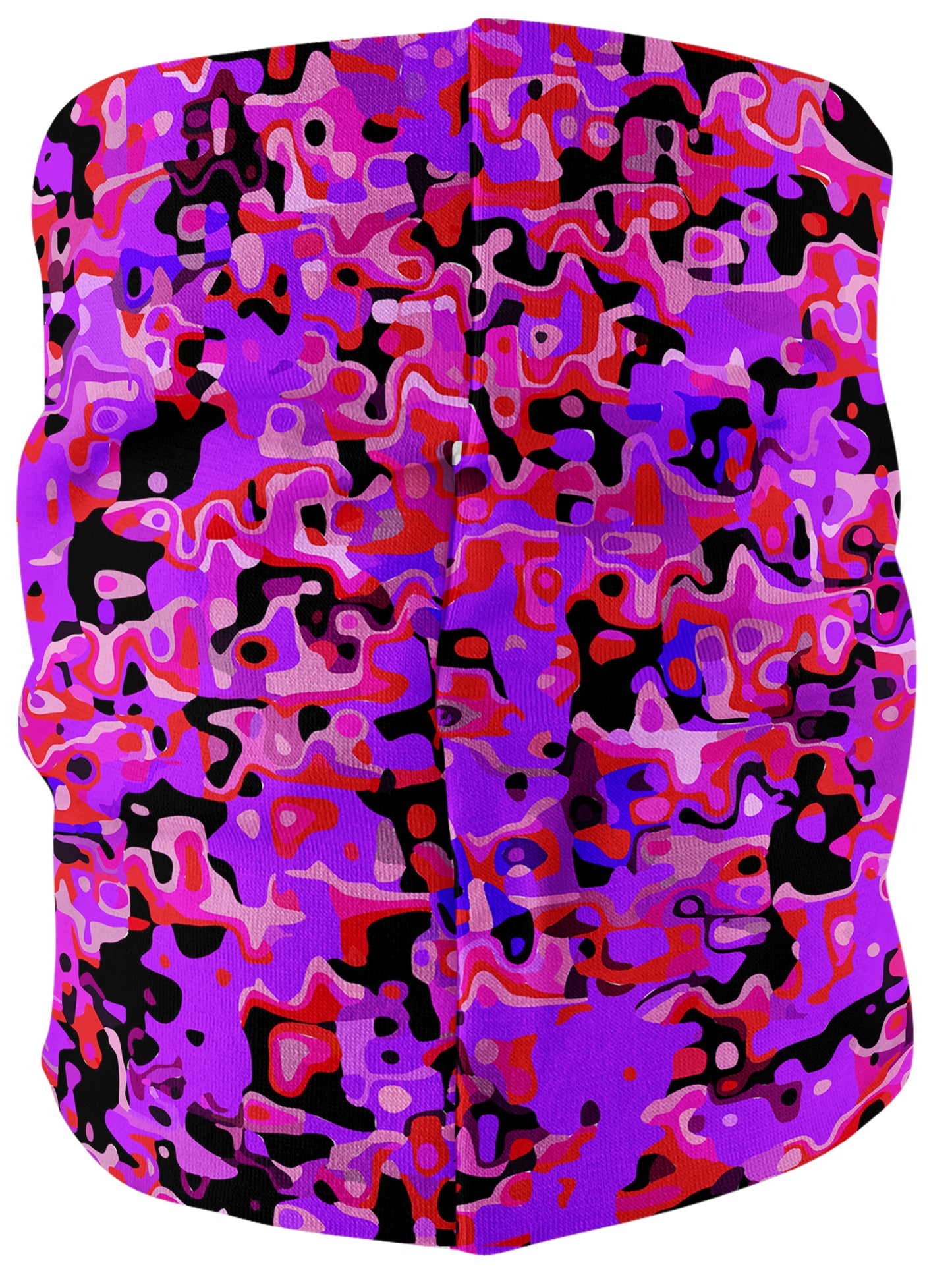 Purple Red and Black Rave Camo Melt Bandana Mask, Big Tex Funkadelic, | iEDM