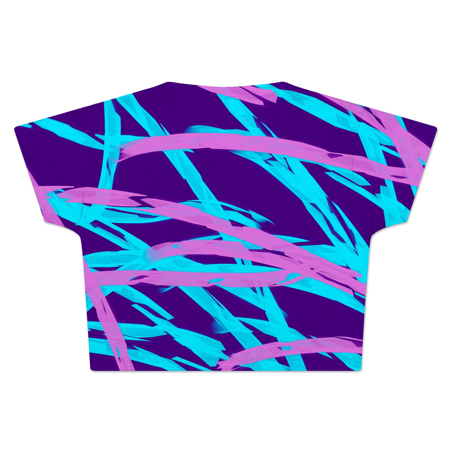 Purple and Blue Rave Abstract Crop Tee, Big Tex Funkadelic, | iEDM