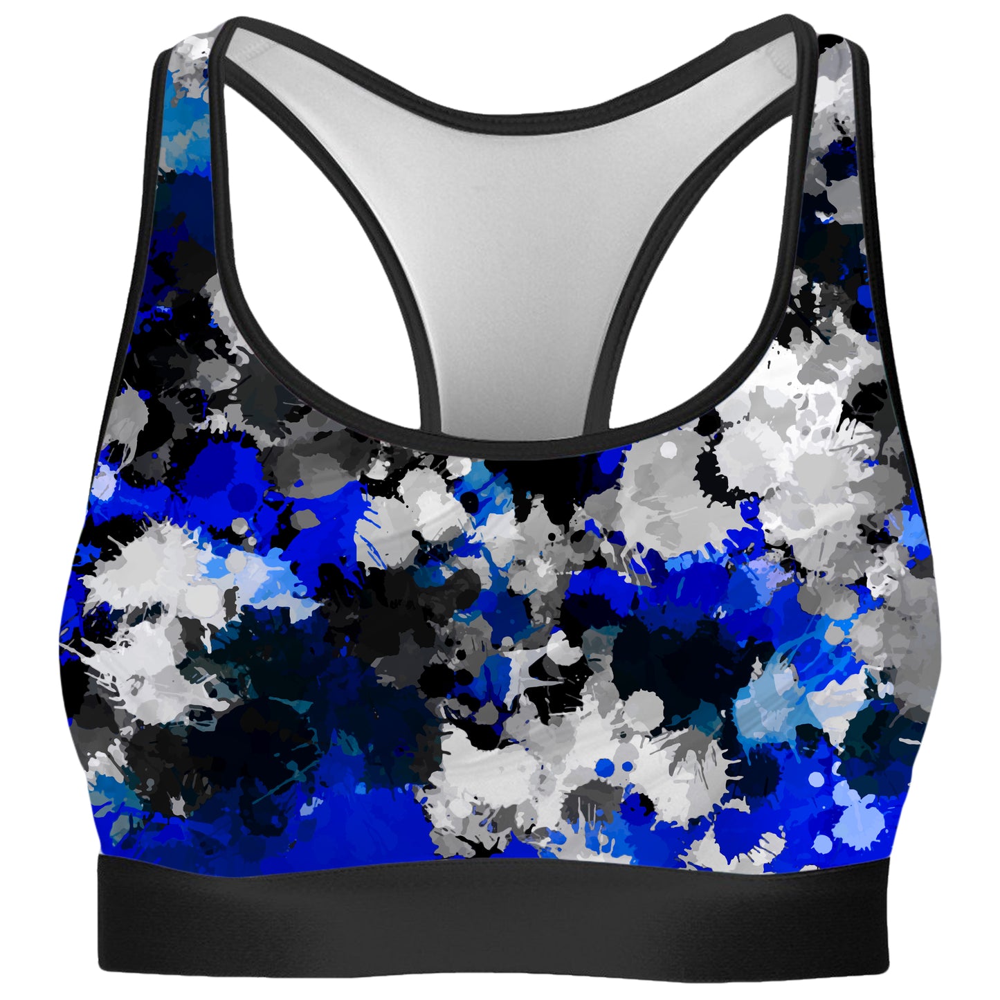Blue and Grey Paint Splatter Rave Bra, Big Tex Funkadelic, | iEDM