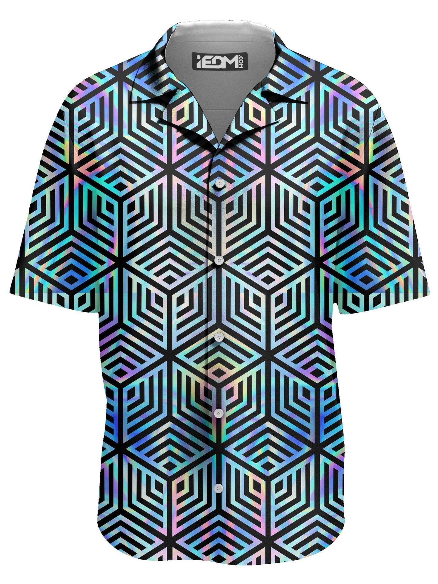Holographic Hexagon Hawaiian Shirt, Noctum X Truth, | iEDM