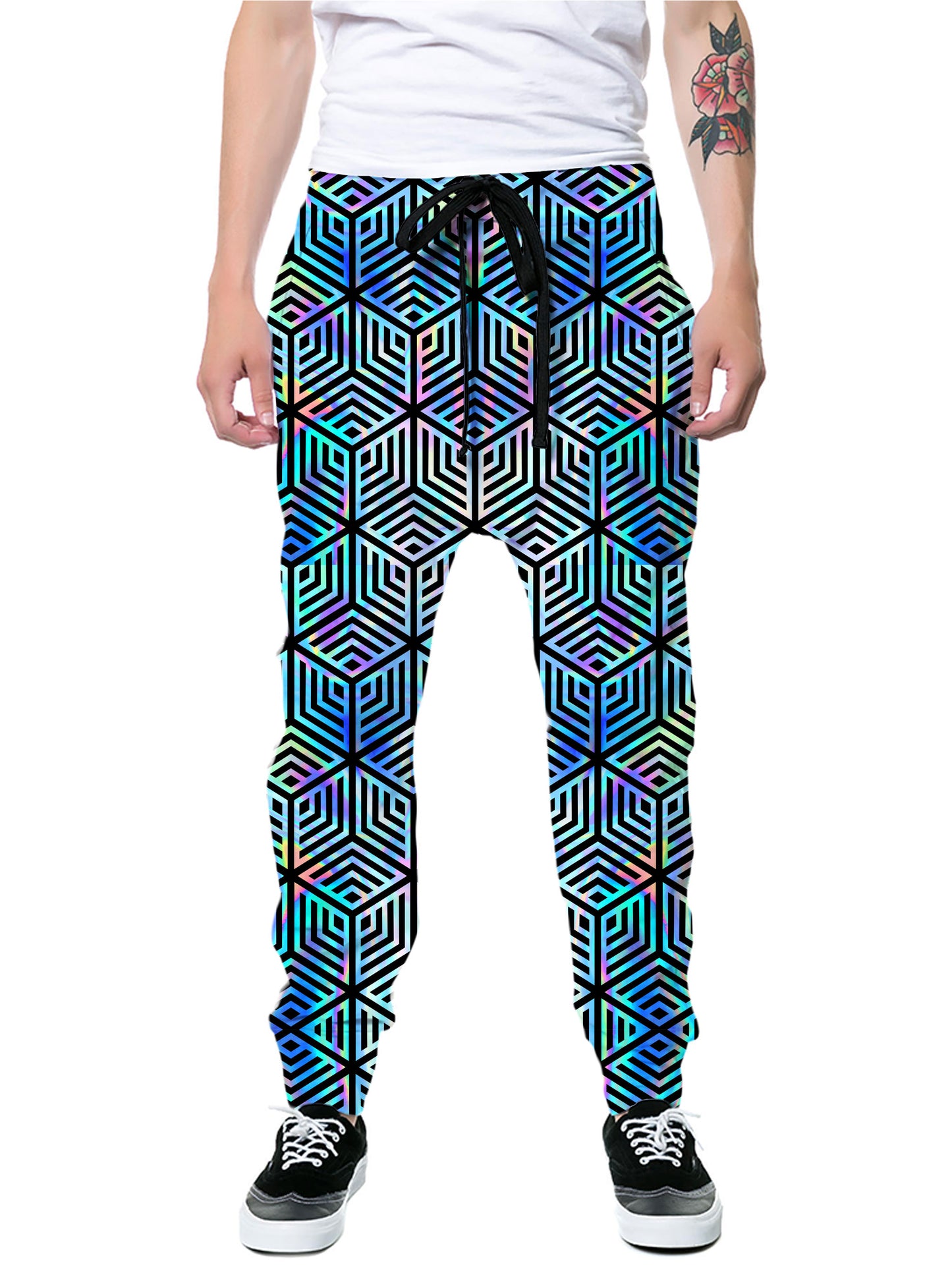 Holographic Hexagon T-Shirt and Joggers Combo, Noctum X Truth, | iEDM