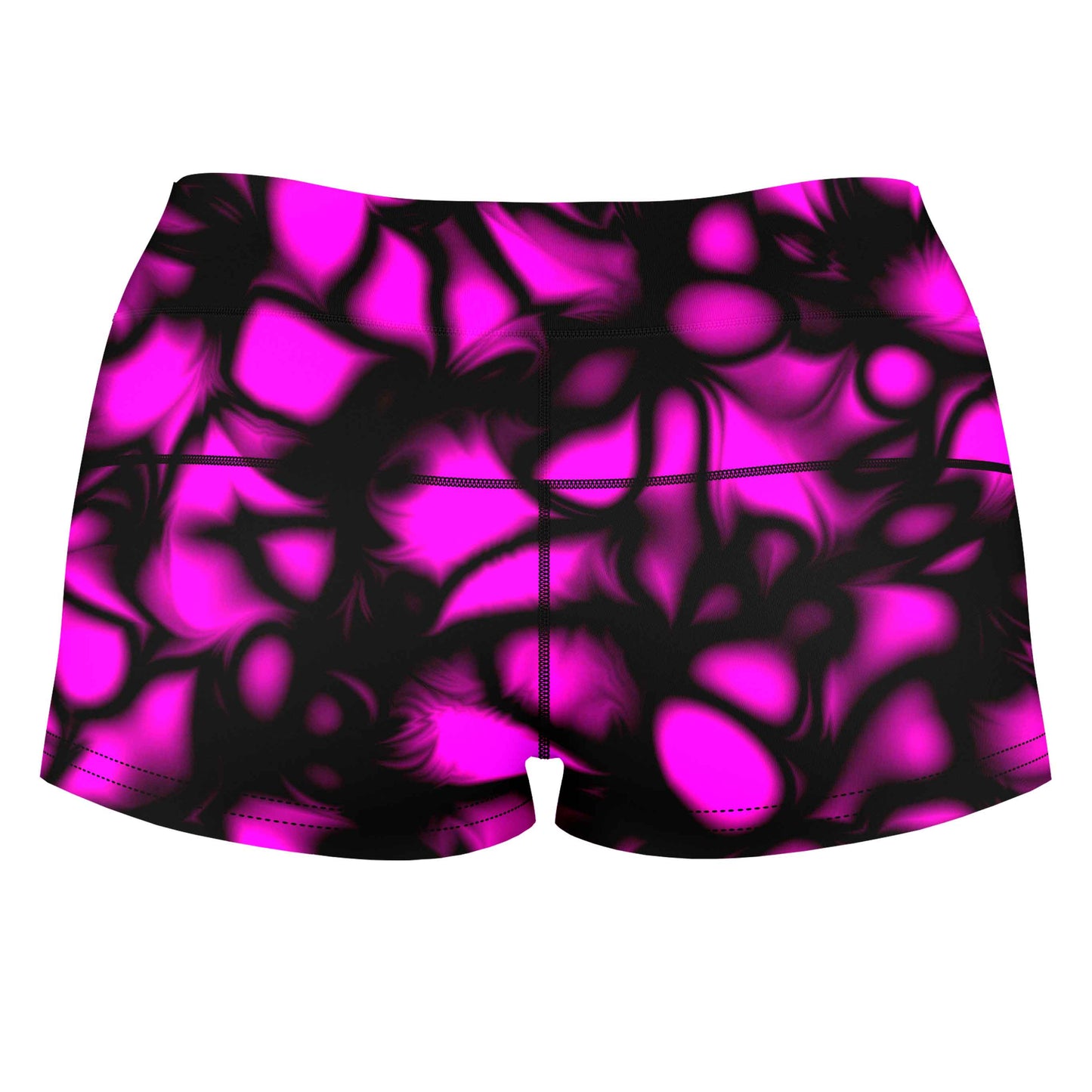 Fluido Roses High-Waisted Women's Shorts, Nakari Studios, | iEDM