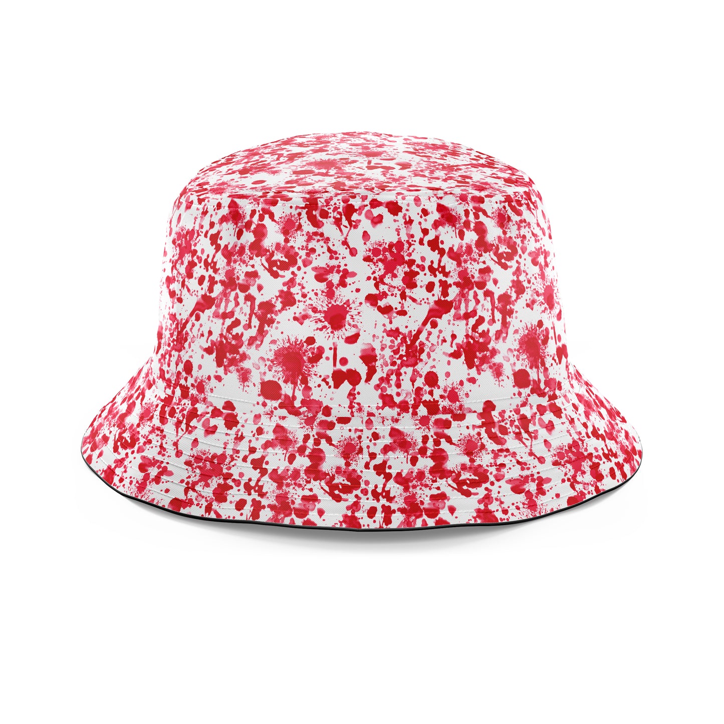 White Blood Print Bucket Hat, Nakari Studios, | iEDM
