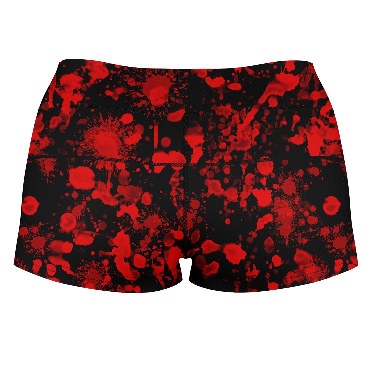 Bloody Black High-Waisted Women's Shorts, Nakari Studios, | iEDM