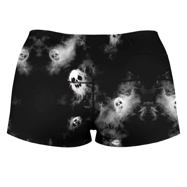 Phantom Mist High-Waisted Women's Shorts - iEDM