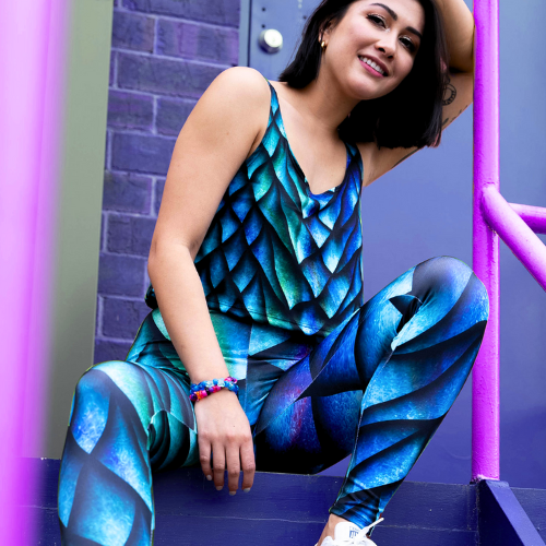 Dosed Dragon Scale Crop Top and Leggings Combo, iEDM, | iEDM