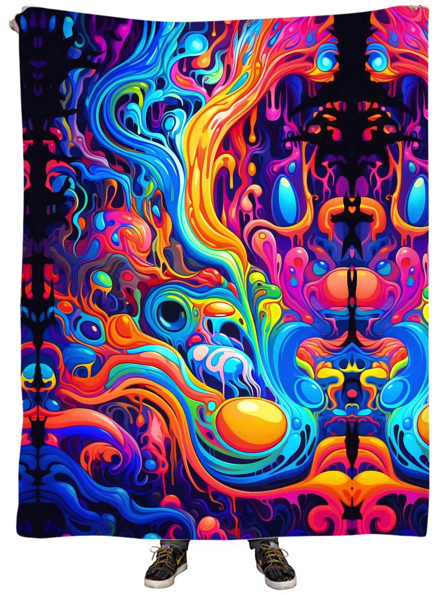 Kandi Swirl Plush Blanket, Psychedelic Pourhouse, | iEDM