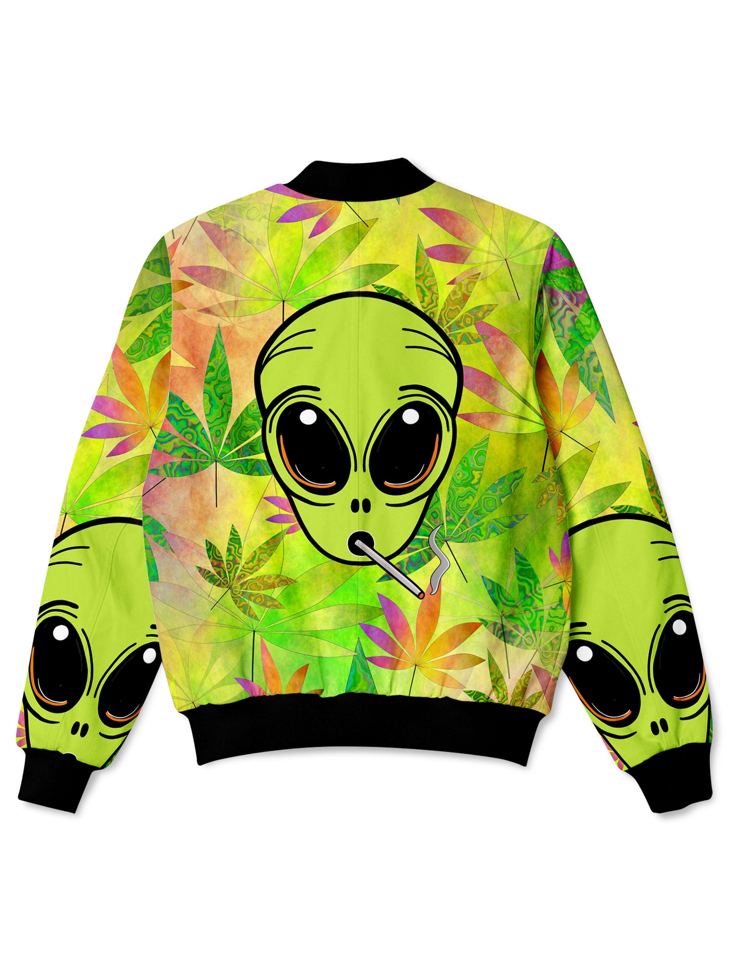 Alien Weed Bomber Jacket, Psychedelic Pourhouse, | iEDM