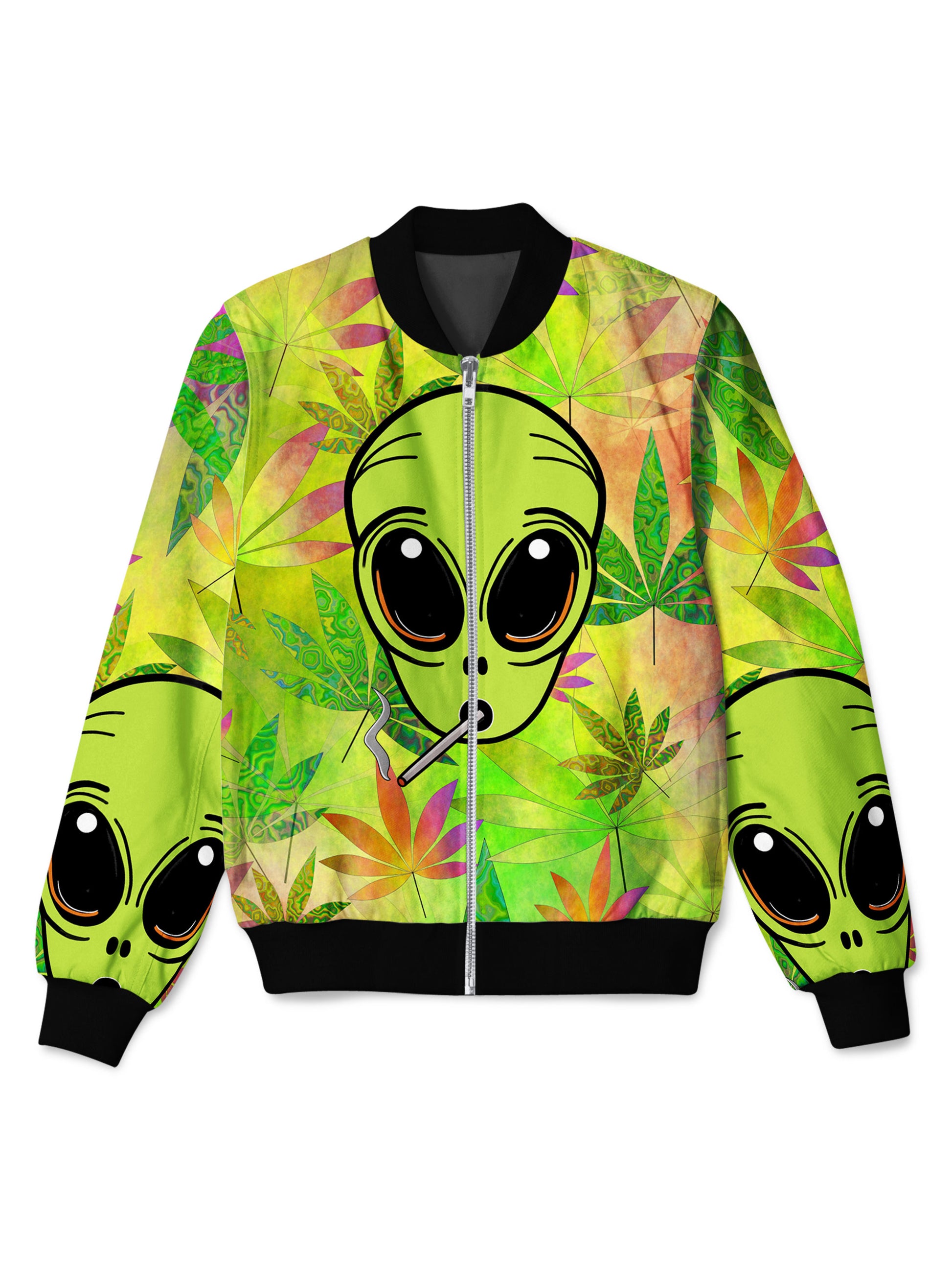 Alien Weed Bomber Jacket, Psychedelic Pourhouse, | iEDM