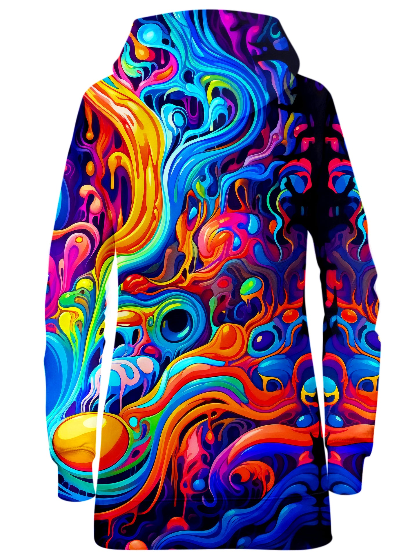 Kandi Swirl Hoodie Dress, Psychedelic Pourhouse, | iEDM