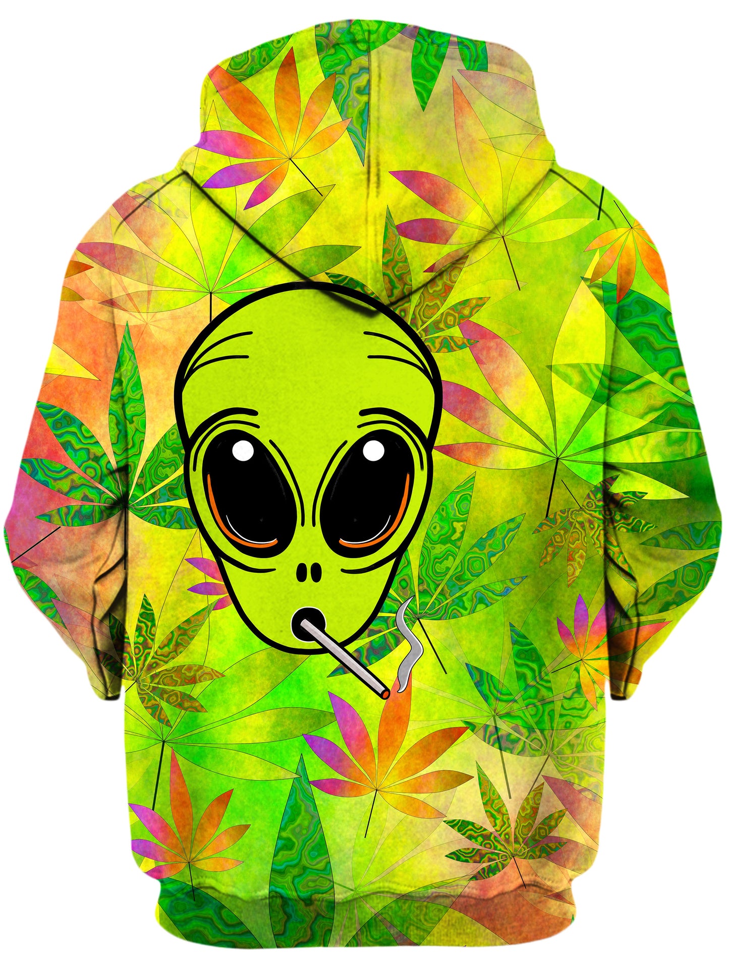 Alien Weed Unisex Zip-Up Hoodie, Psychedelic Pourhouse, | iEDM