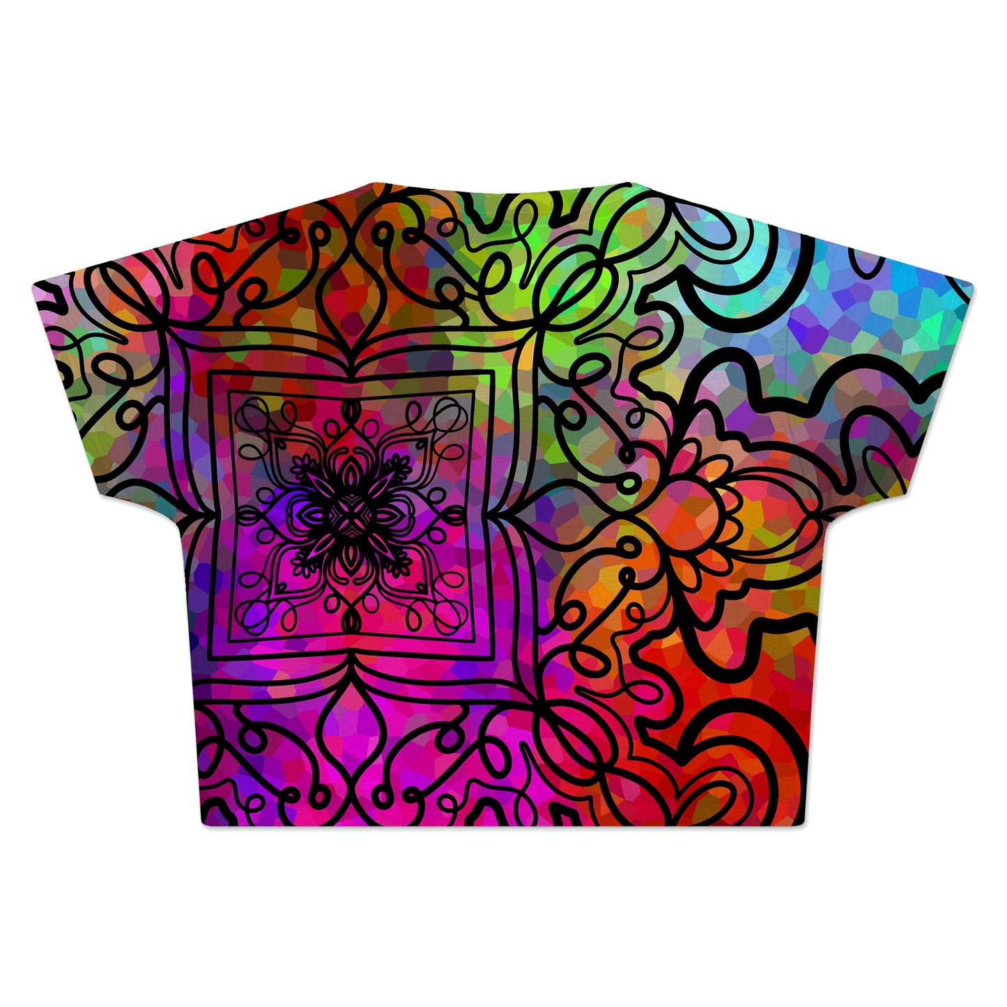 Ornate on Plasma Crop Tee, Psychedelic Pourhouse, | iEDM