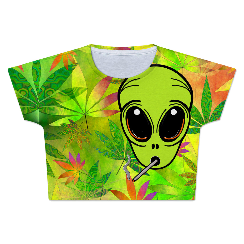 Alien Weed Crop Tee, Psychedelic Pourhouse, | iEDM