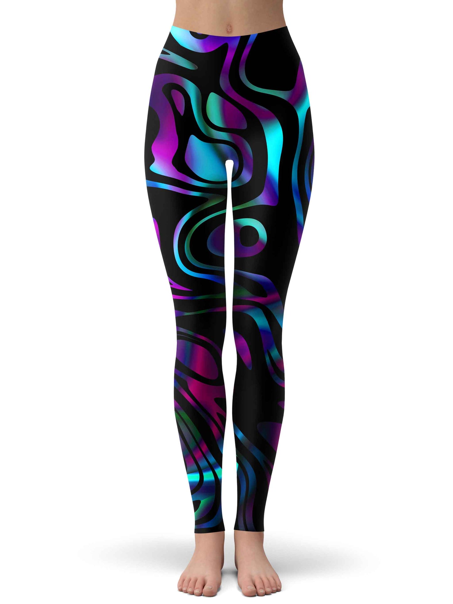 Dynamic Blues Crop Top and Leggings Combo, Sartoris Art, | iEDM