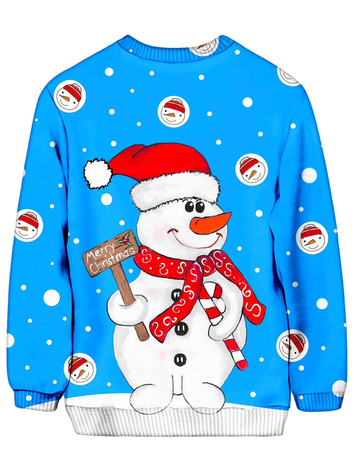 Festive Snowman Ugly Sweatshirt, Sartoris Art, | iEDM