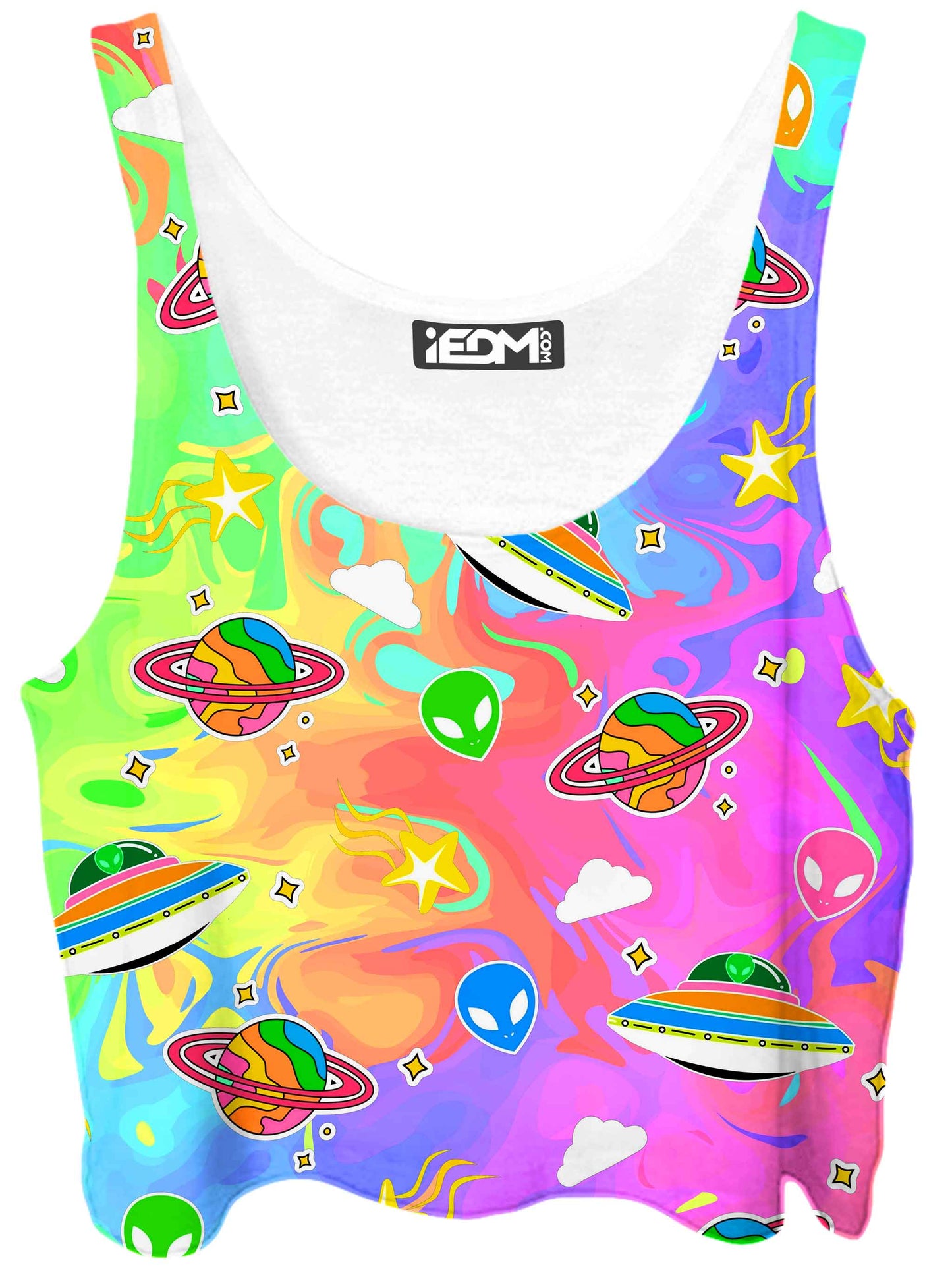 Trippy Alien Invasion Crop Top, Sartoris Art, | iEDM