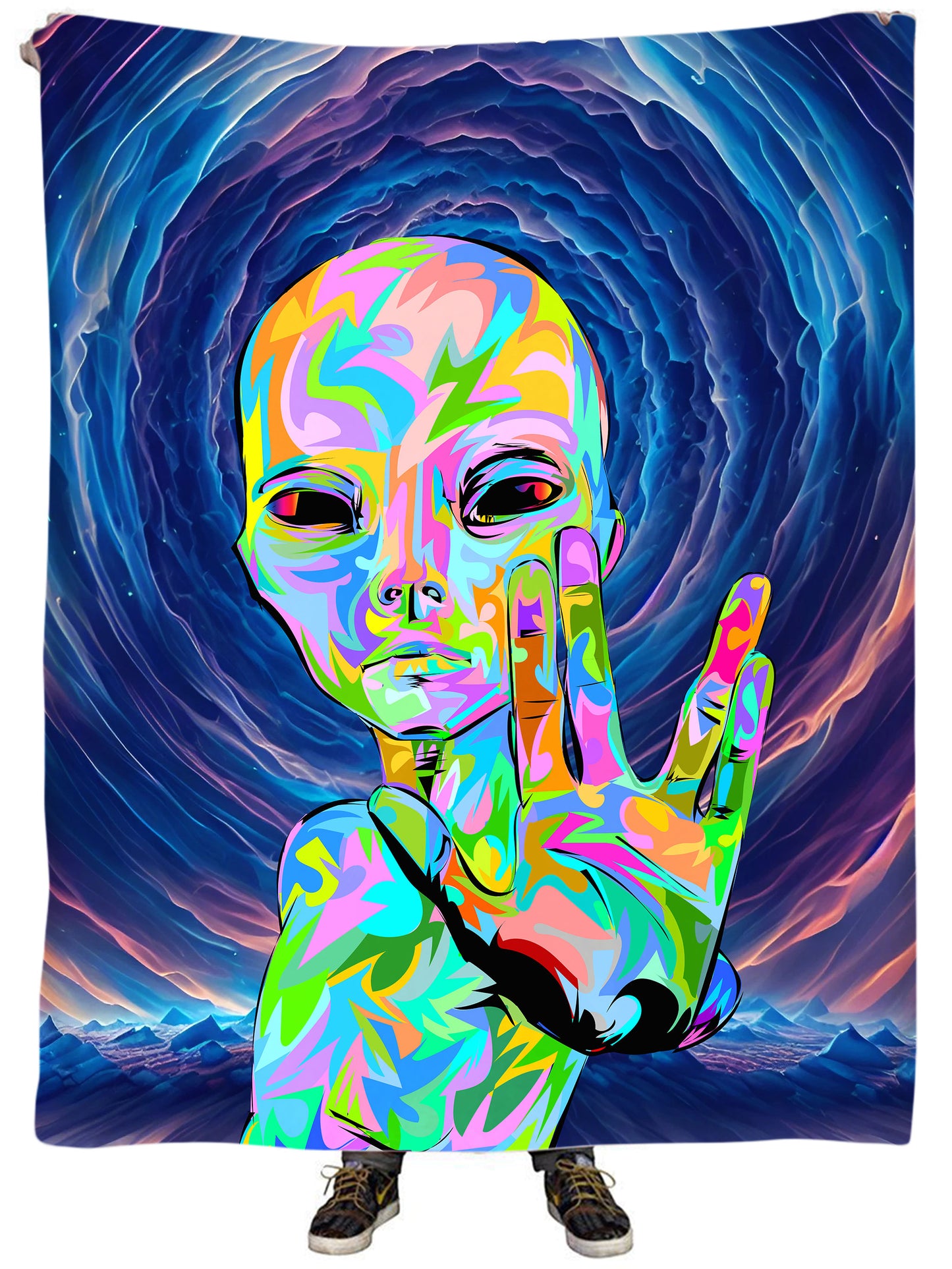 I Come in Peace Plush Blanket, Technodrome, | iEDM