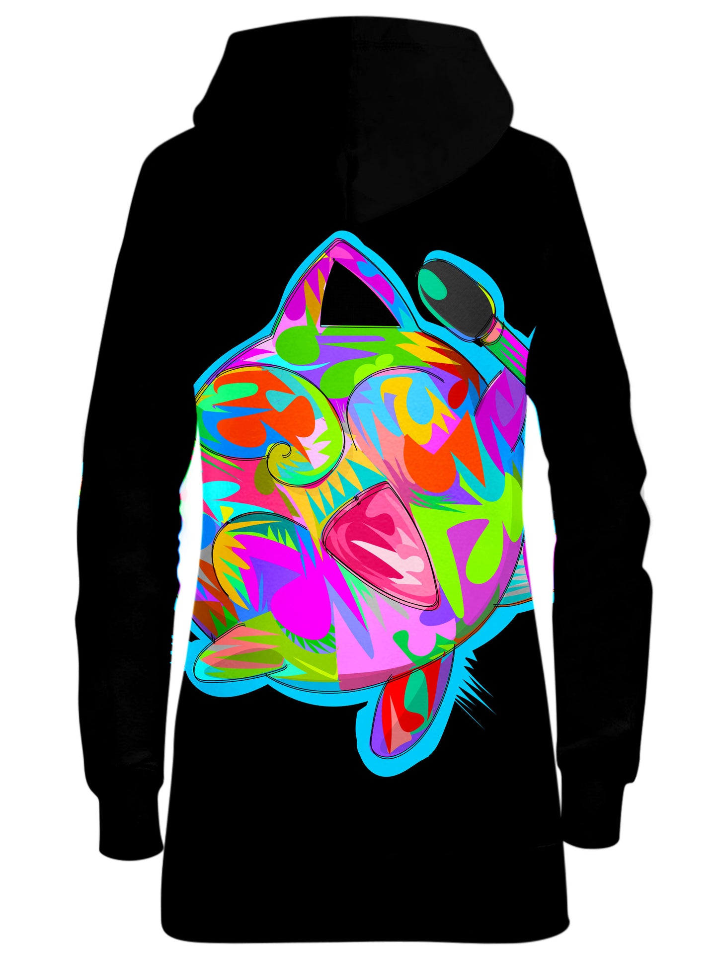 Jiggly Black Hoodie Dress, Technodrome, | iEDM