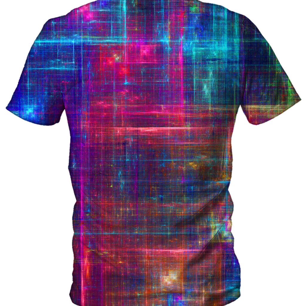 Psychedelic Matrix Rainbow Men's T-Shirt, Yantrart Design, | iEDM