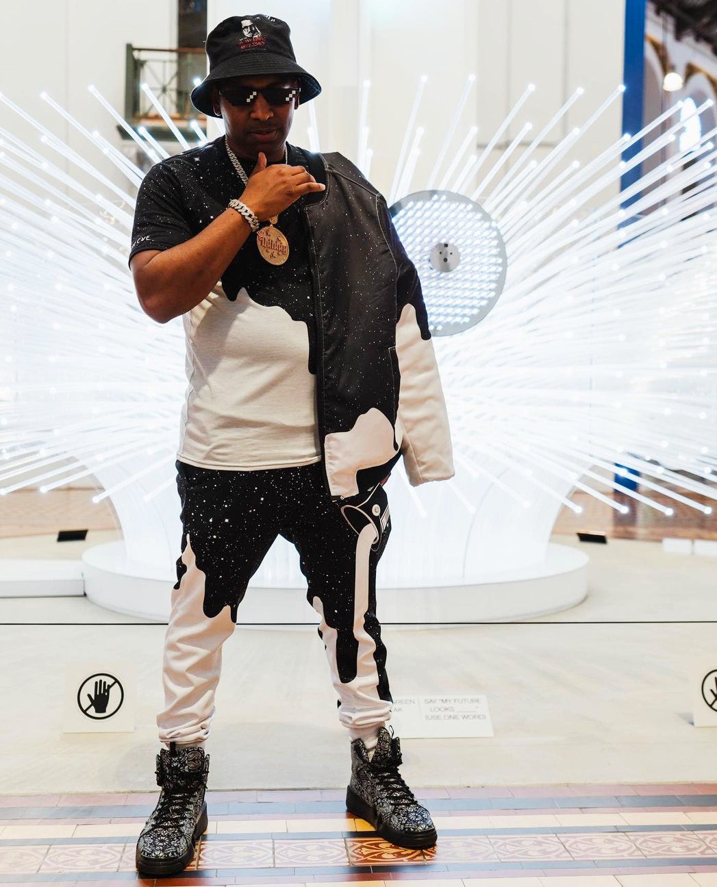 Dripping Space T-Shirt and Joggers Combo, On Cue Apparel, | iEDM