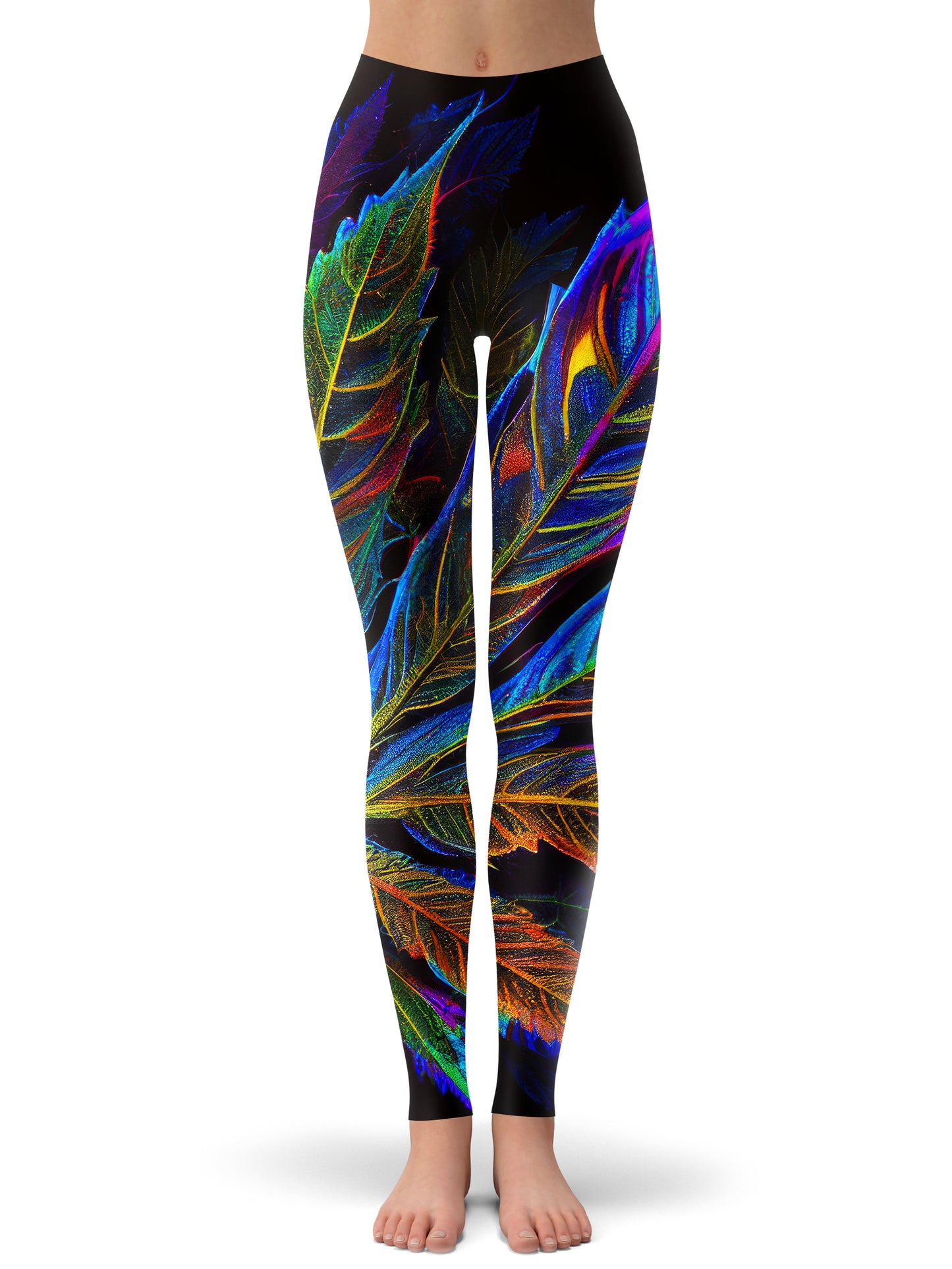 Blacklight Weed Rave Bra and Leggings Combo, iEDM, | iEDM