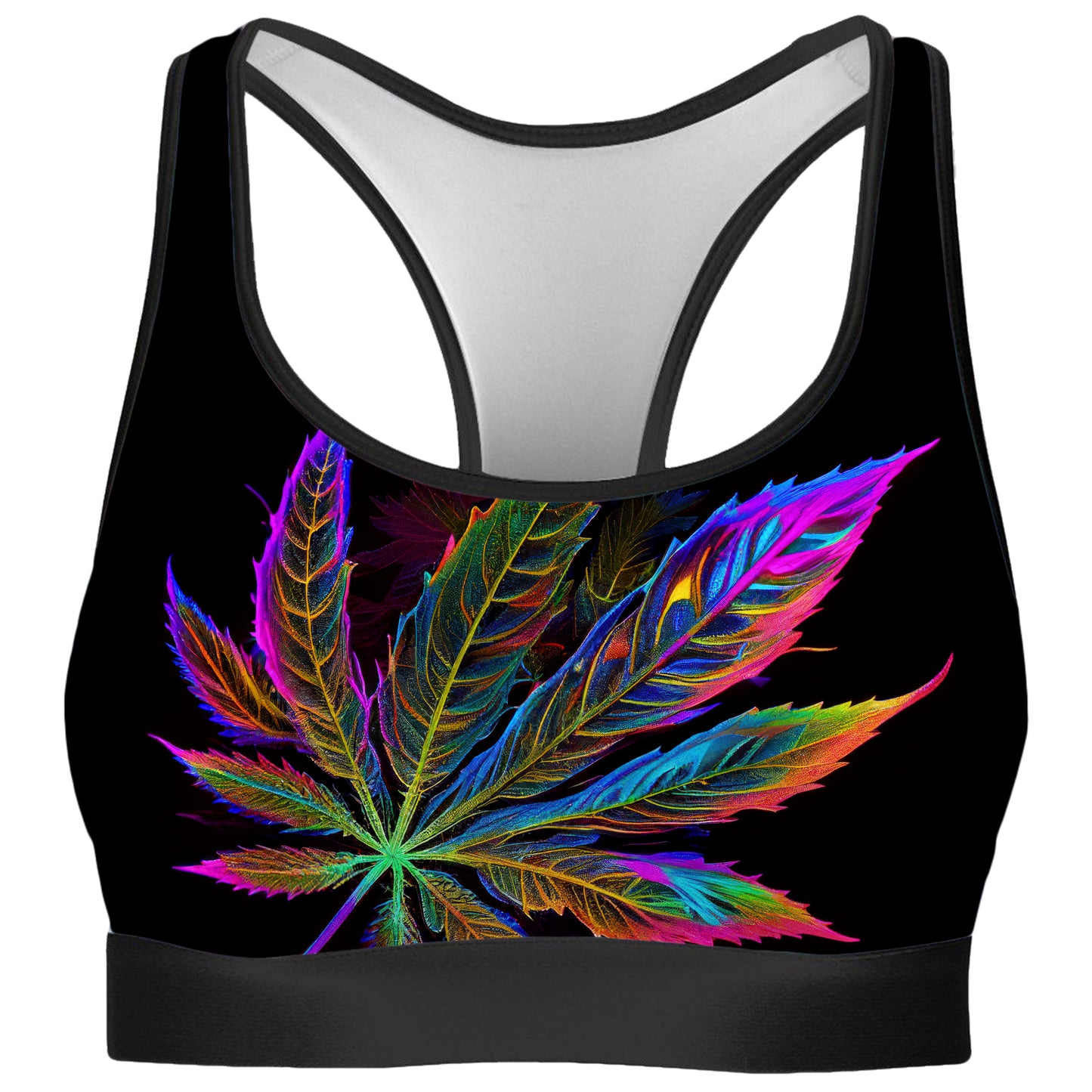 Blacklight Weed Rave Bra, iEDM, | iEDM