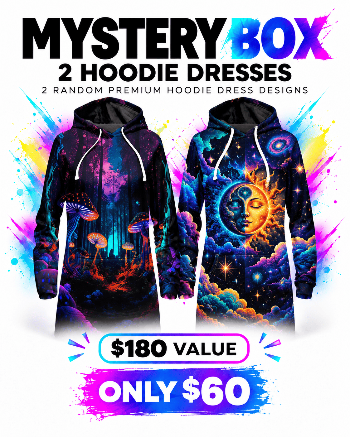 2 Hoodie Dresses iEDM Mystery Box ($180 Value!)